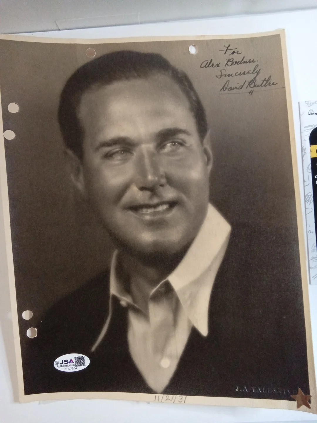 David Butler Signed 8x10 Photo JSA Authenticated Shirley Temple Director, изображение 2