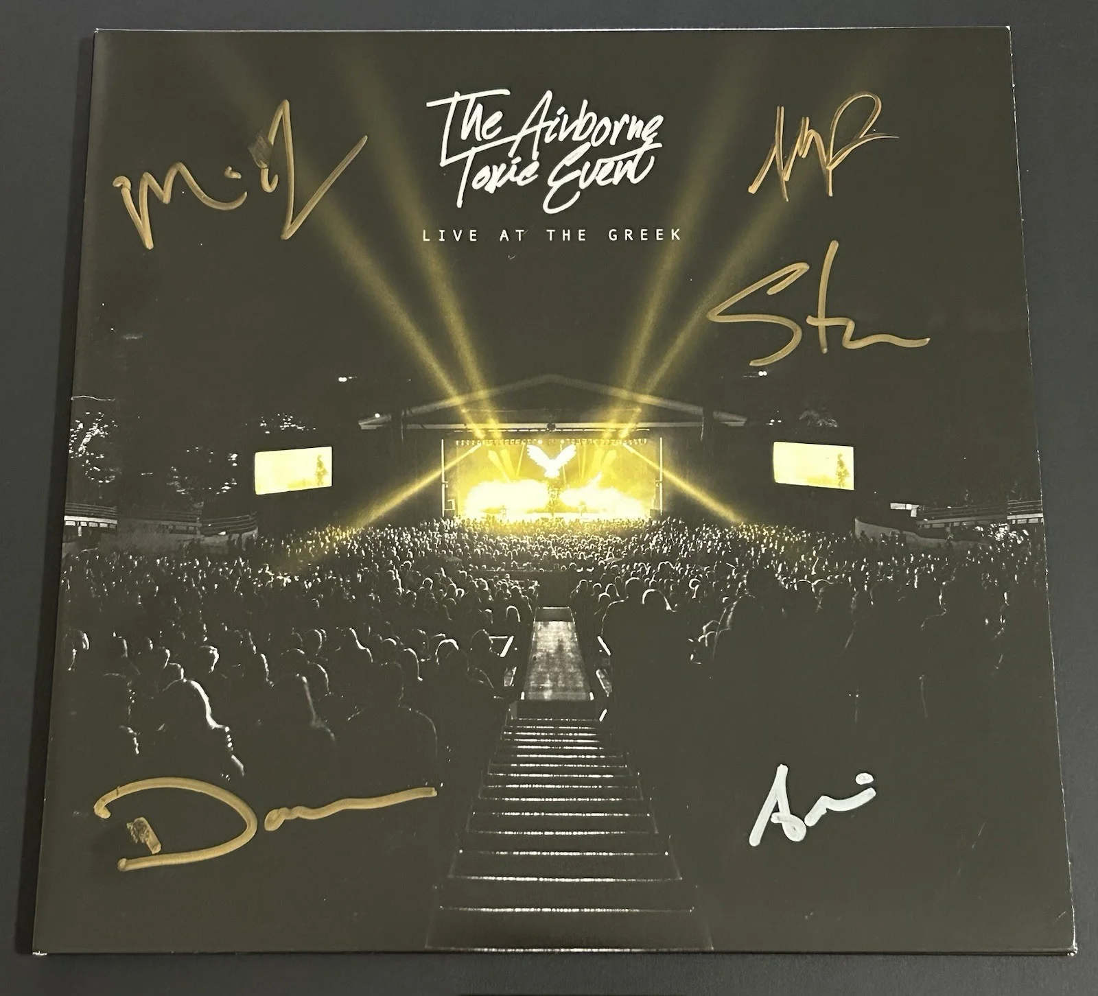 THE AIRBORNE TOXIC EVENT Live at The Greek VINYL Butter Cream SIGNED *JSA COA*, изображение 2
