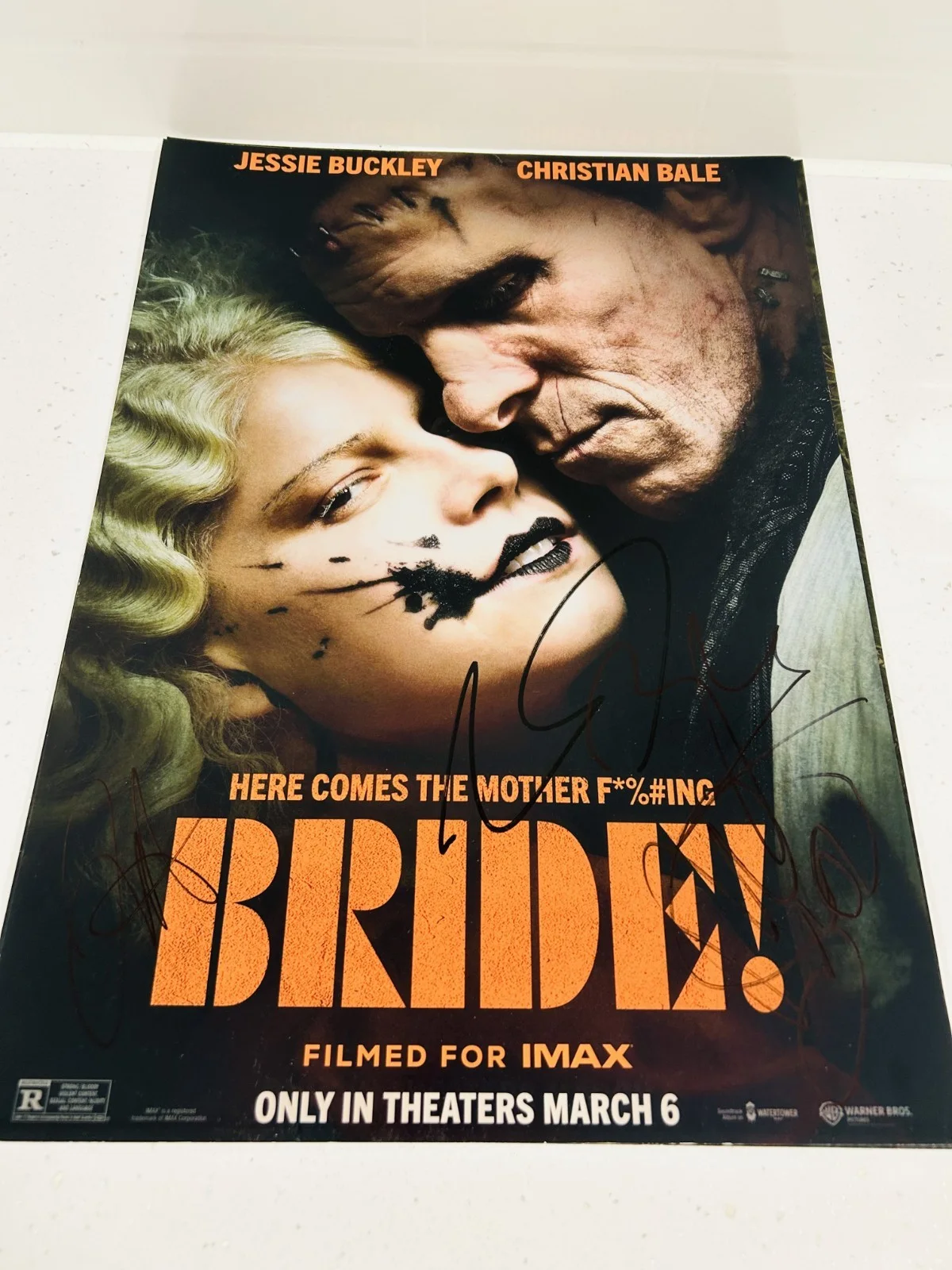 The Bride Poster A3 Signed By Jessie Buckley, Julianne Hough + Cast with Video, изображение 3