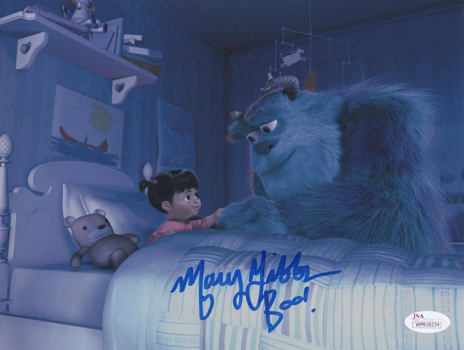MARY GIBBS — MARY GIBBS Authentic Hand-Signed "MONSTERS INC~ BOO" 8x10 Photo (JSA COA)