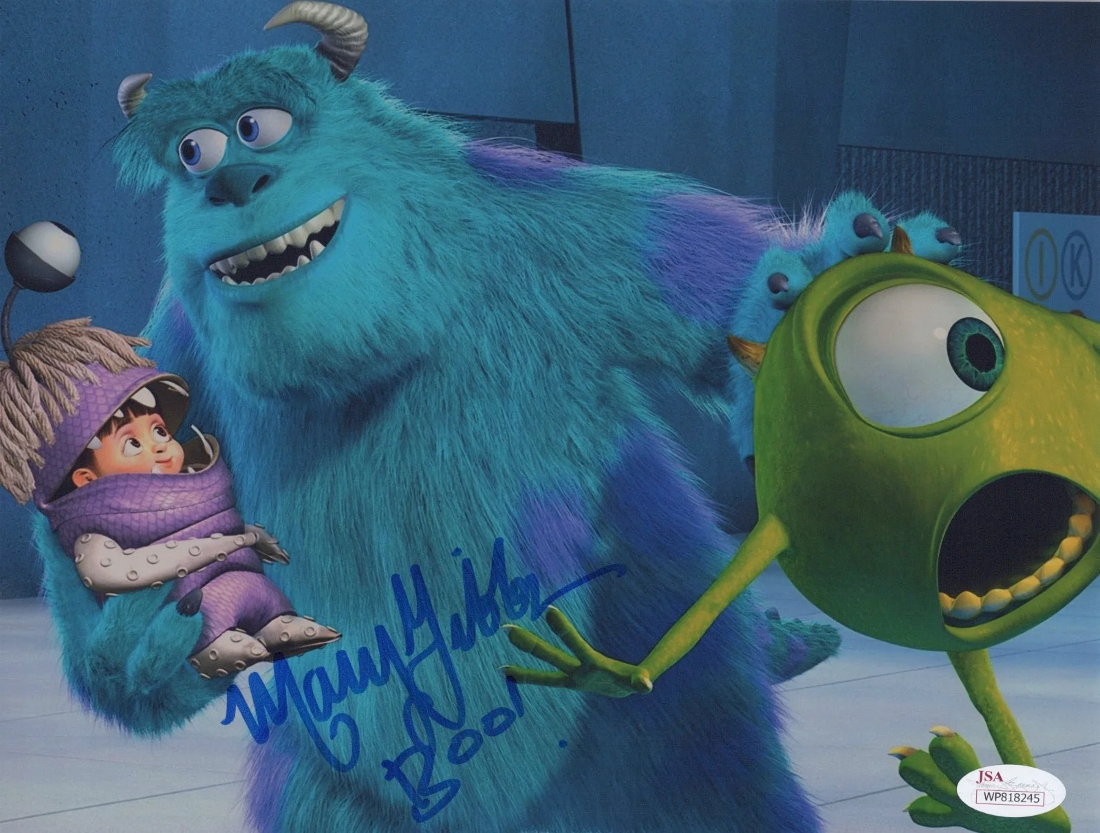 MARY GIBBS — MARY GIBBS Authentic Hand-Signed "MONSTERS INC~ BOO" 8x10 Photo (JSA COA)