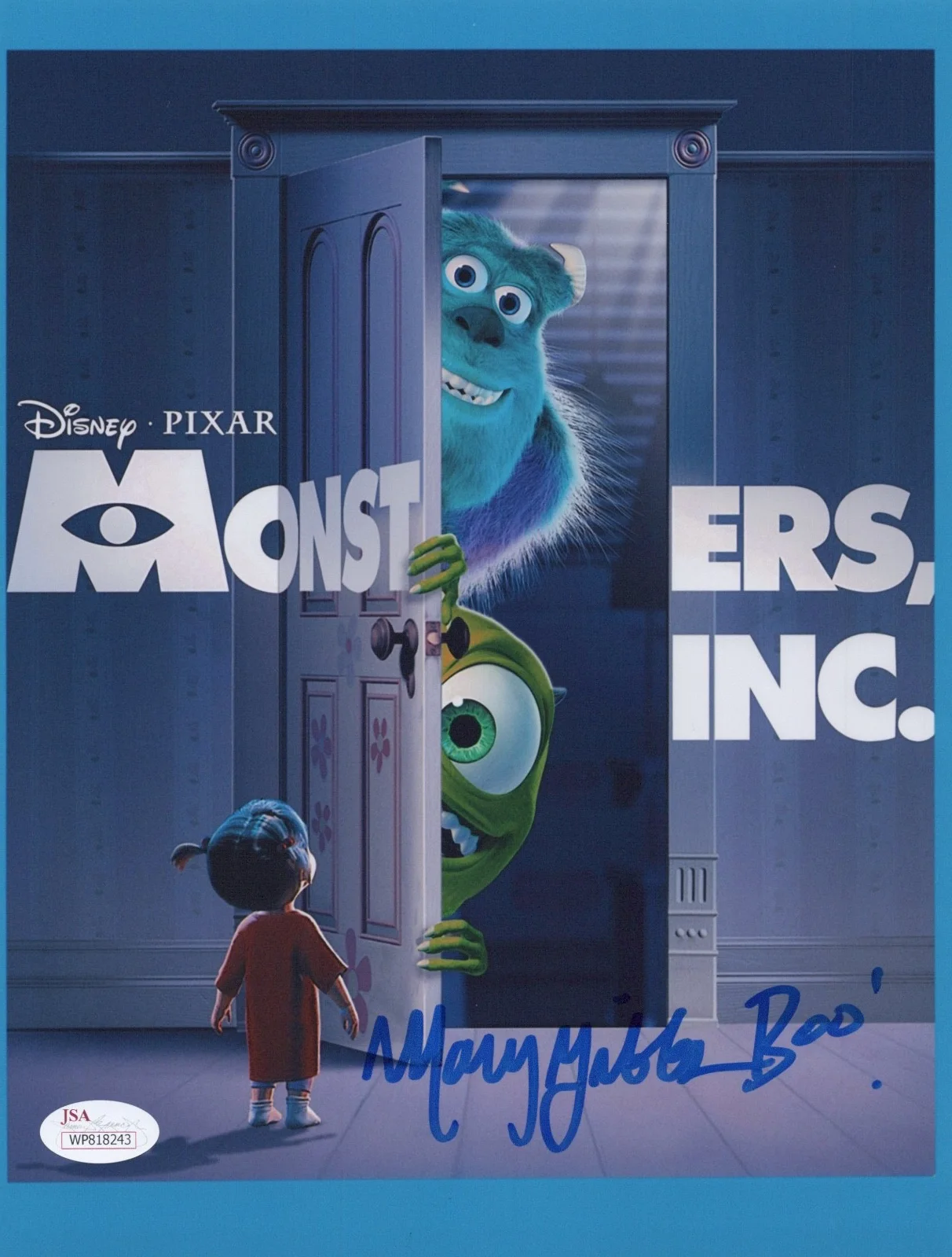 MARY GIBBS — MARY GIBBS Authentic Hand-Signed "MONSTERS INC~ BOO" 8x10 Photo (JSA COA)