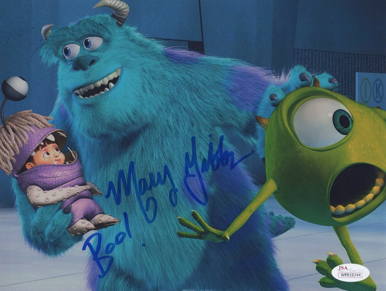 MARY GIBBS — MARY GIBBS Authentic Hand-Signed "MONSTERS INC~ BOO" 8x10 Photo (JSA COA)