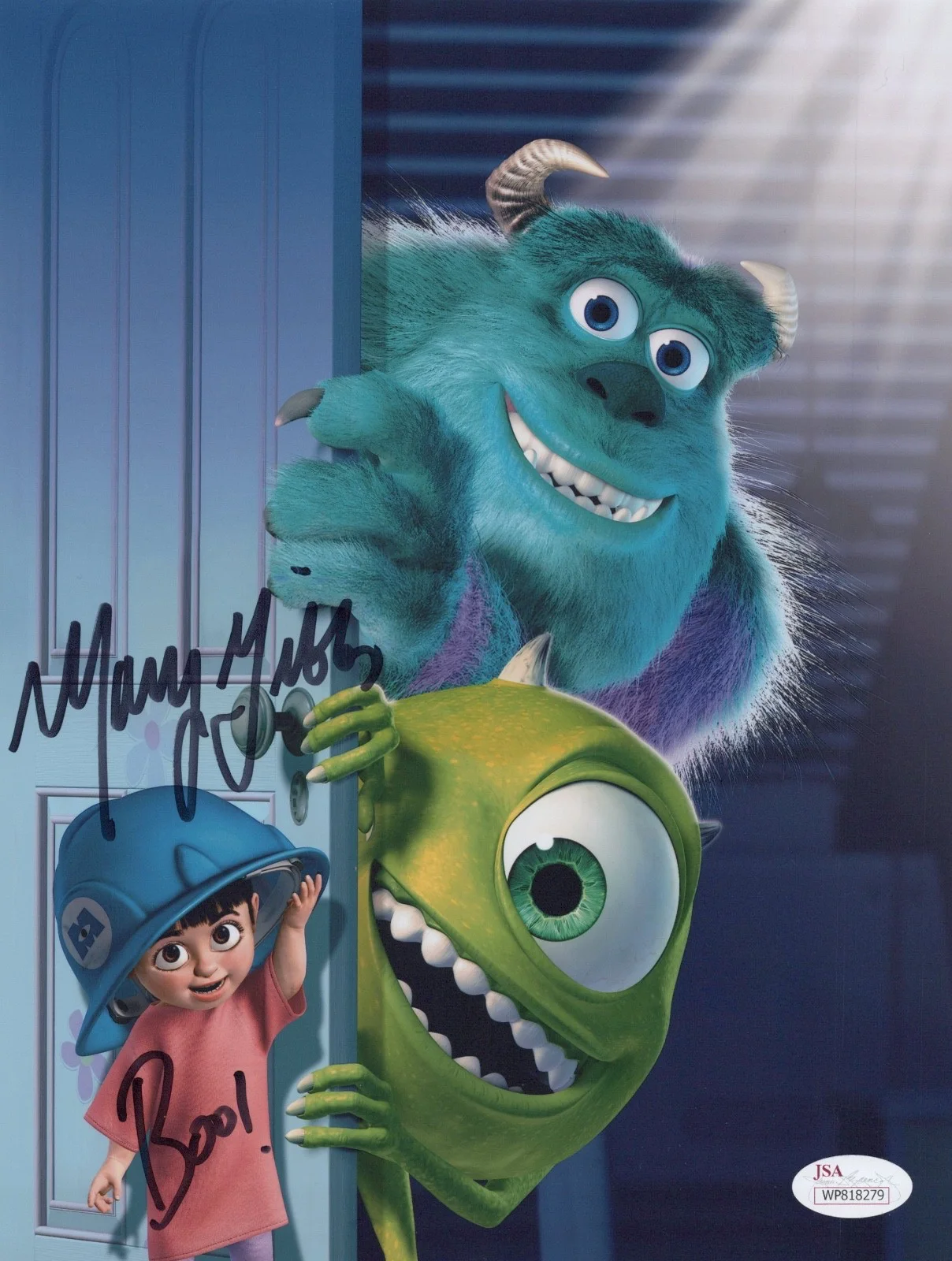 MARY GIBBS — MARY GIBBS Authentic Hand-Signed "MONSTERS INC~ BOO" 8x10 Photo (JSA COA)