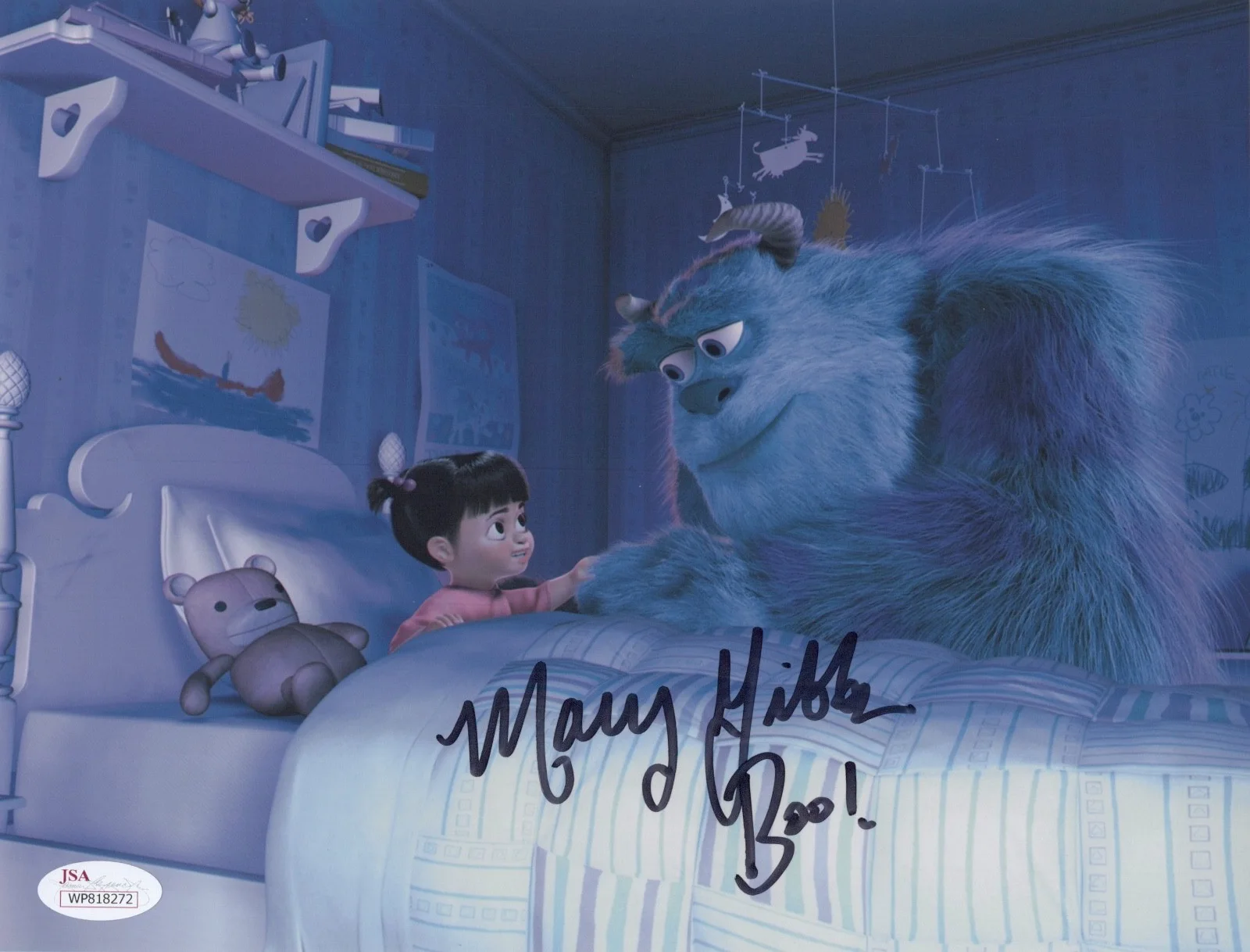 MARY GIBBS — MARY GIBBS Authentic Hand-Signed "MONSTERS INC~ BOO" 8x10 Photo (JSA COA)