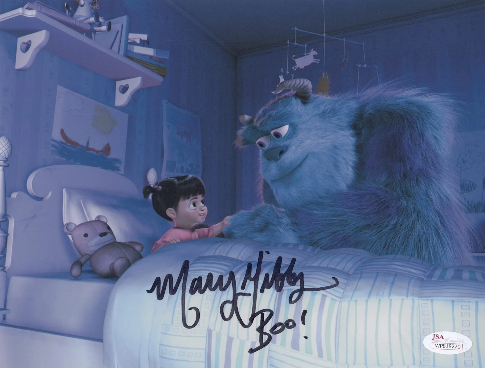 MARY GIBBS — MARY GIBBS Authentic Hand-Signed "MONSTERS INC~ BOO" 8x10 Photo (JSA COA)