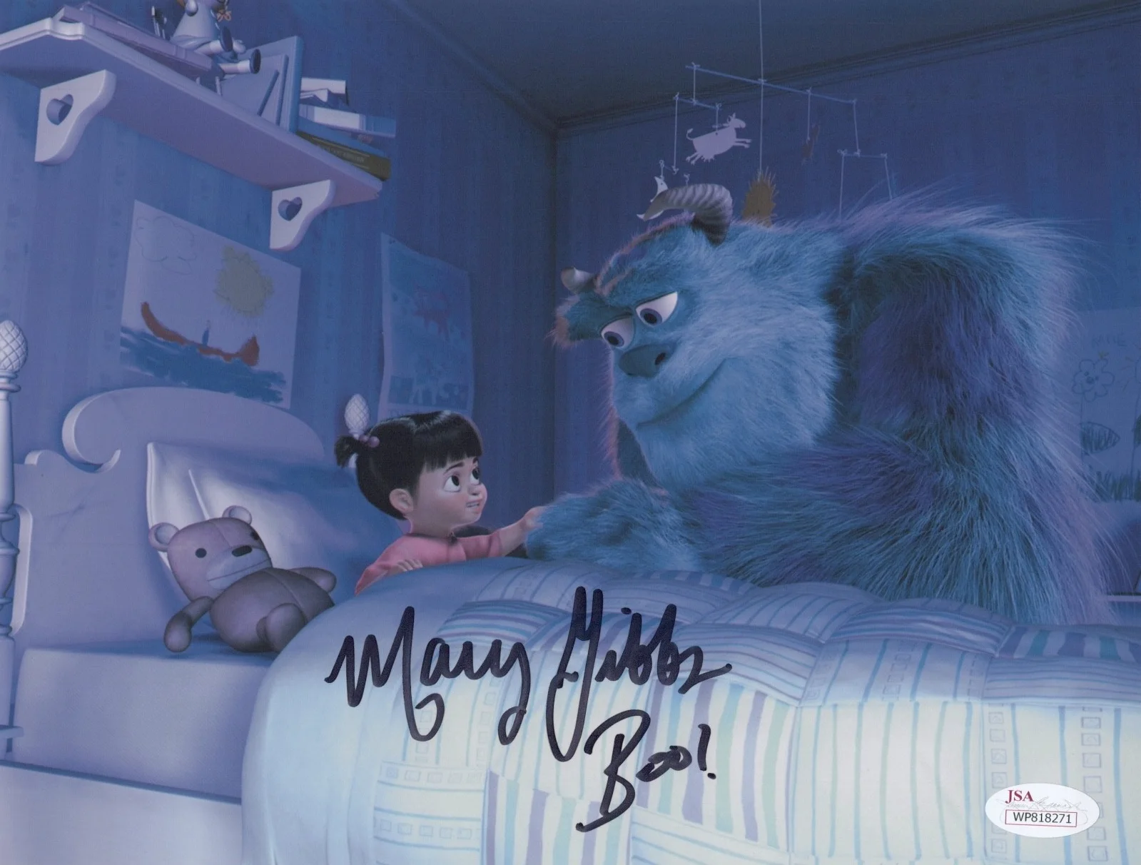 MARY GIBBS — MARY GIBBS Authentic Hand-Signed "MONSTERS INC~ BOO" 8x10 Photo (JSA COA)