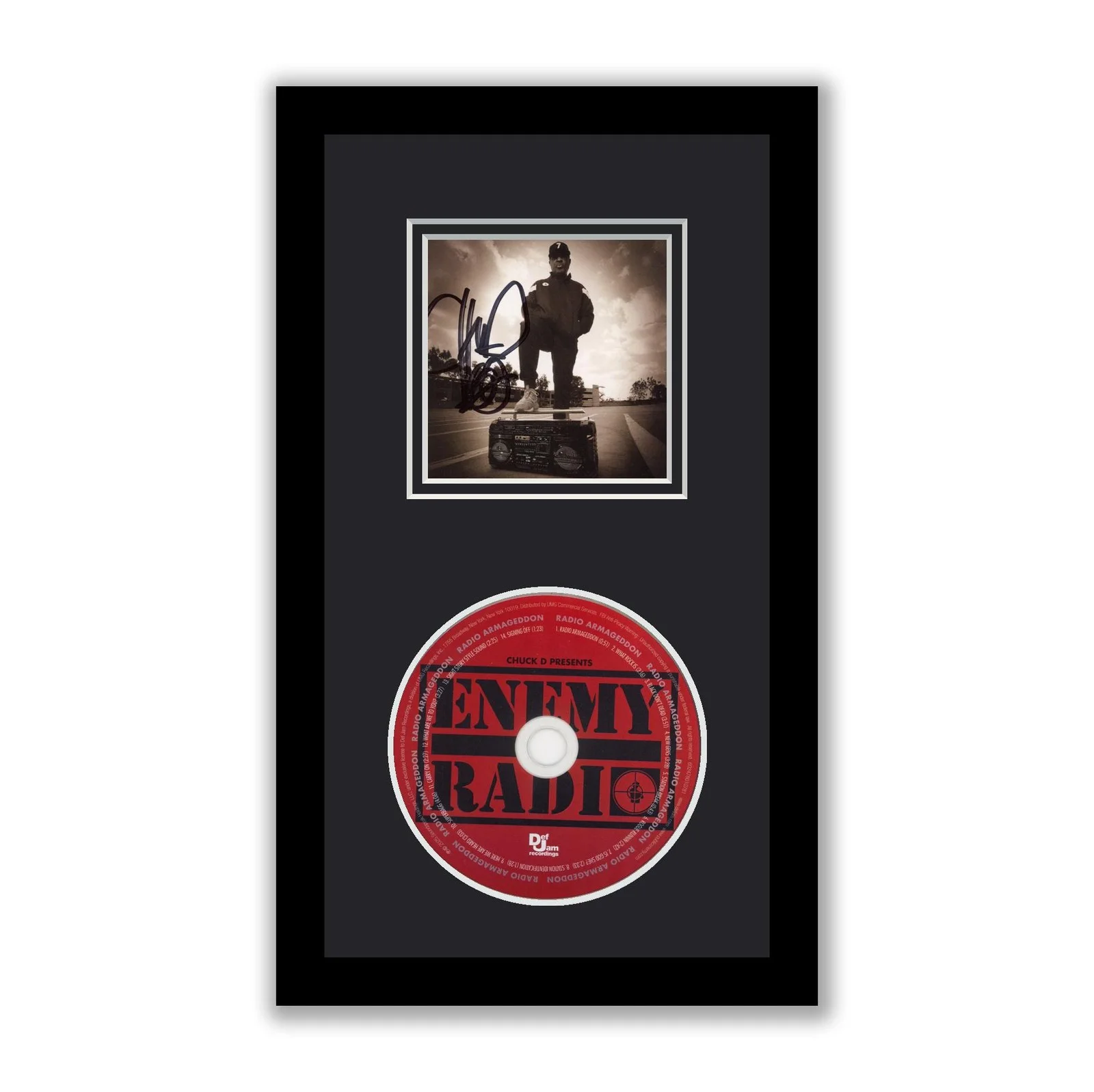 Chuck D — Chuck D Autographed Signed Framed CD Public Enemy Radio ACOA