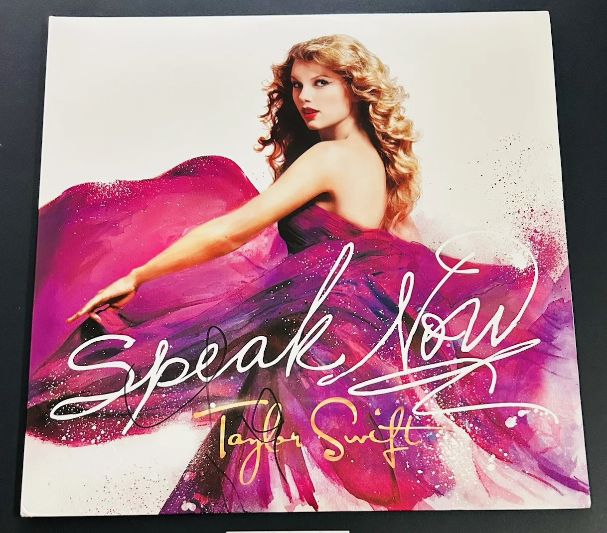 TAYLOR SWIFT Speak Now ALBUM COVER SIGNED/AUTOGRAPHED VINYL 2 LP **JSA LETTER**, image 4