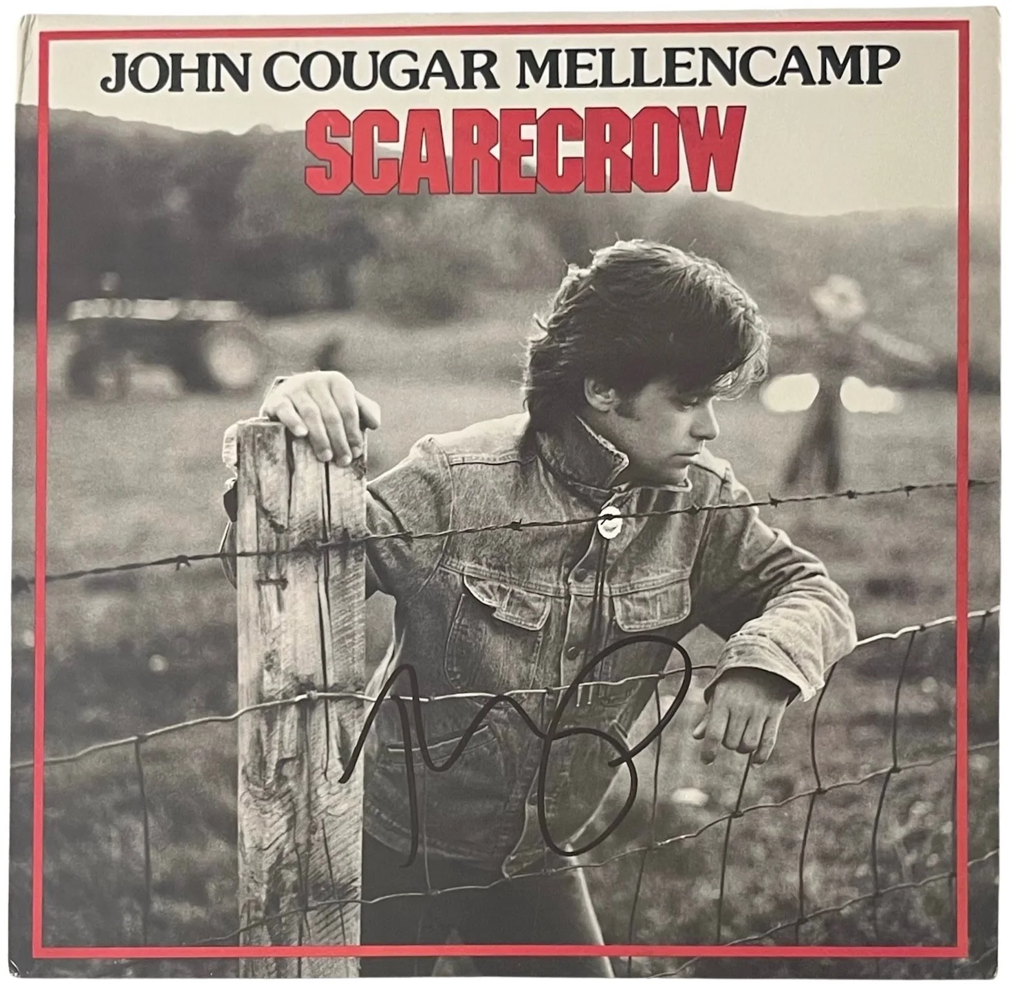 John Cougar Mellencamp Signed Scarecrow Vinyl Record JSA COA CI14458, изображение 2