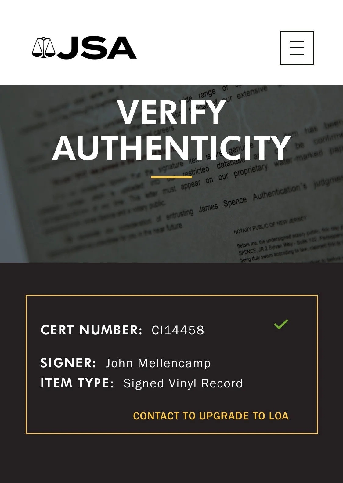 John Cougar Mellencamp Signed Scarecrow Vinyl Record JSA COA CI14458, изображение 4