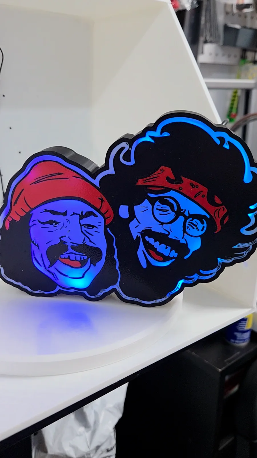 cheech &chong lightbox 7x4" great for desk wall led control, image 2