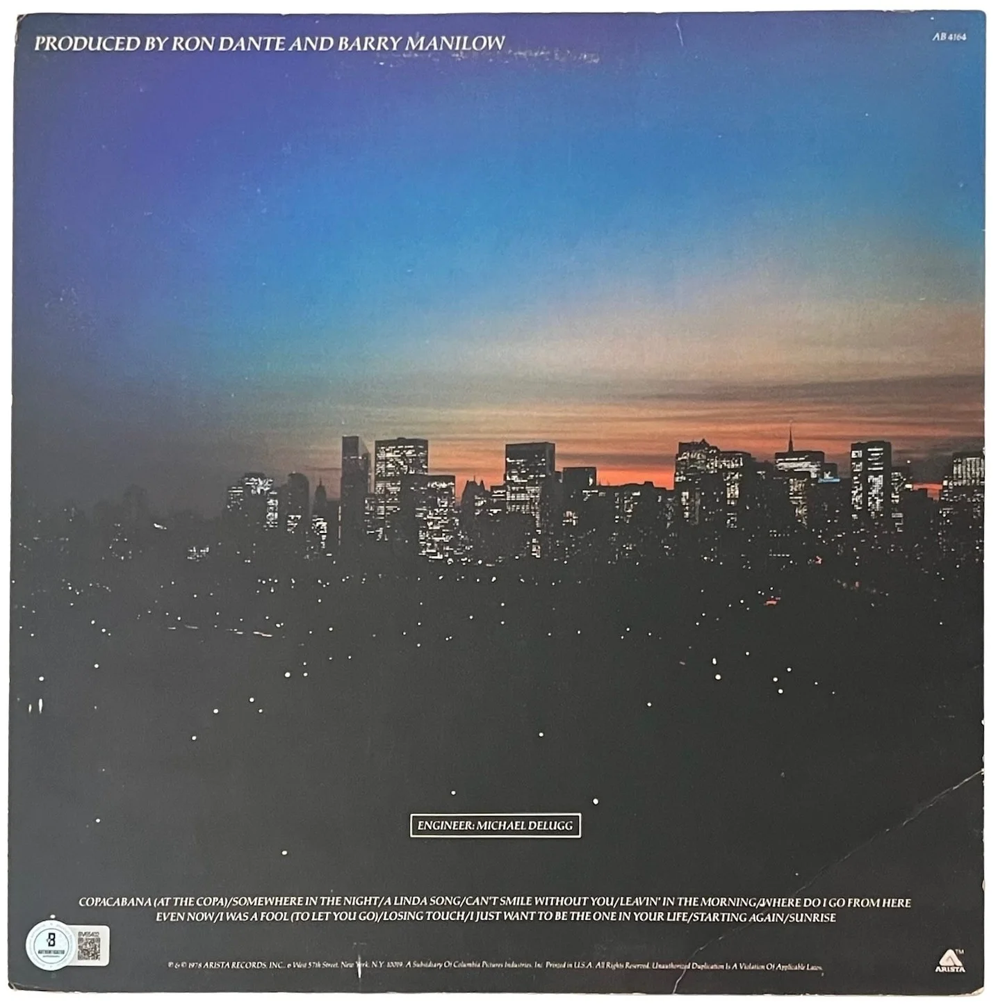 Barry Manilow Signed Even Now Vinyl Record Beckett BV65402, изображение 2
