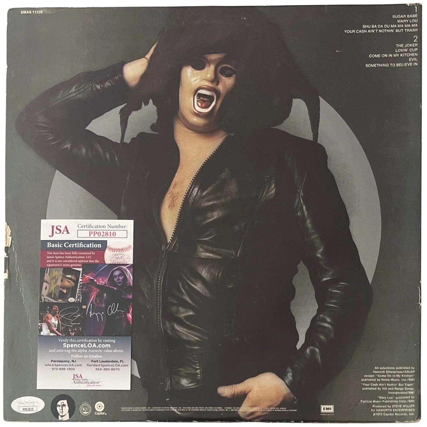 Steve Miller Signed The Joker Vinyl Record JSA COA PP02810, изображение 3
