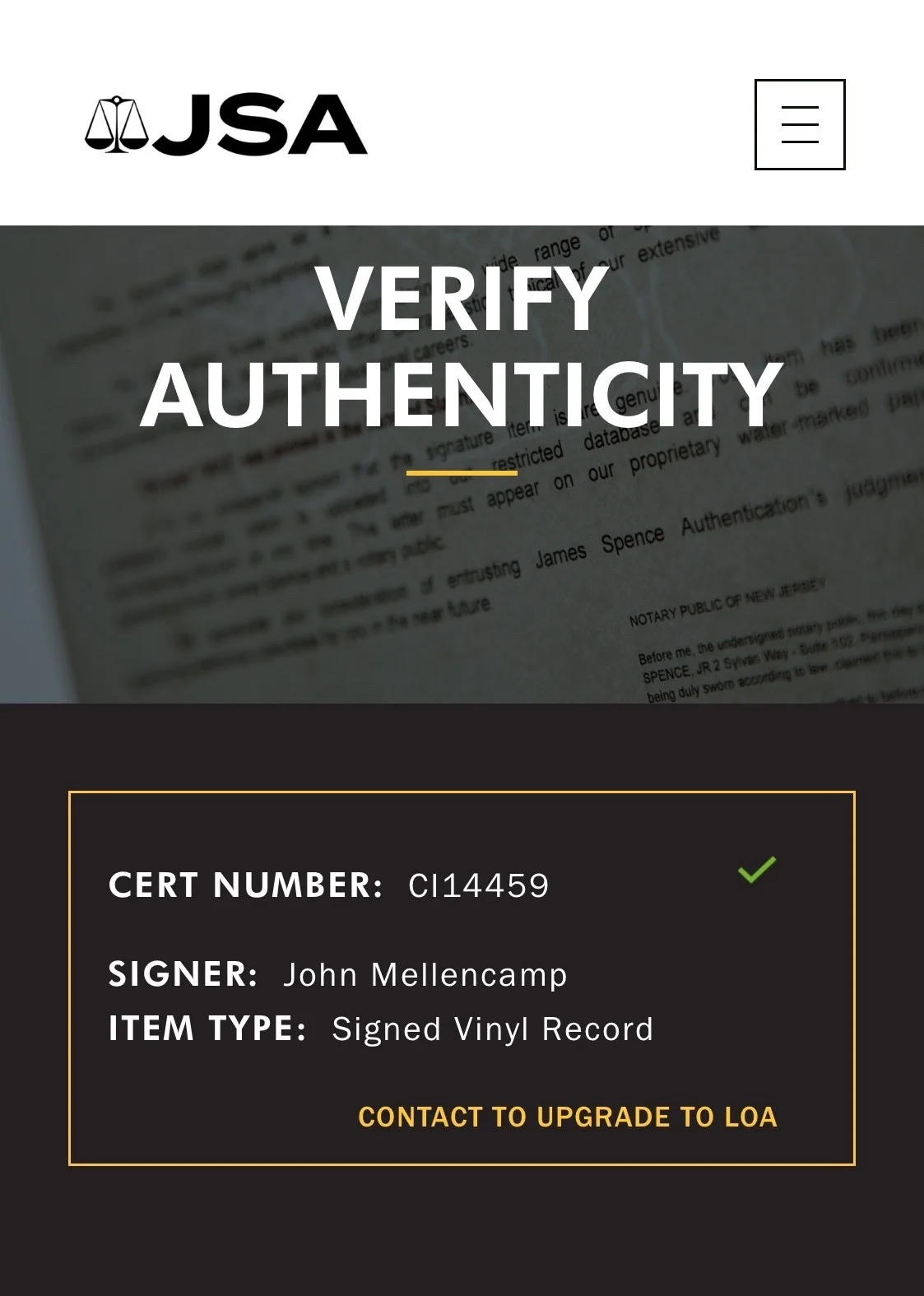 John Cougar Mellencamp Signed American Fool Vinyl Record JSA COA CI14459, image 4