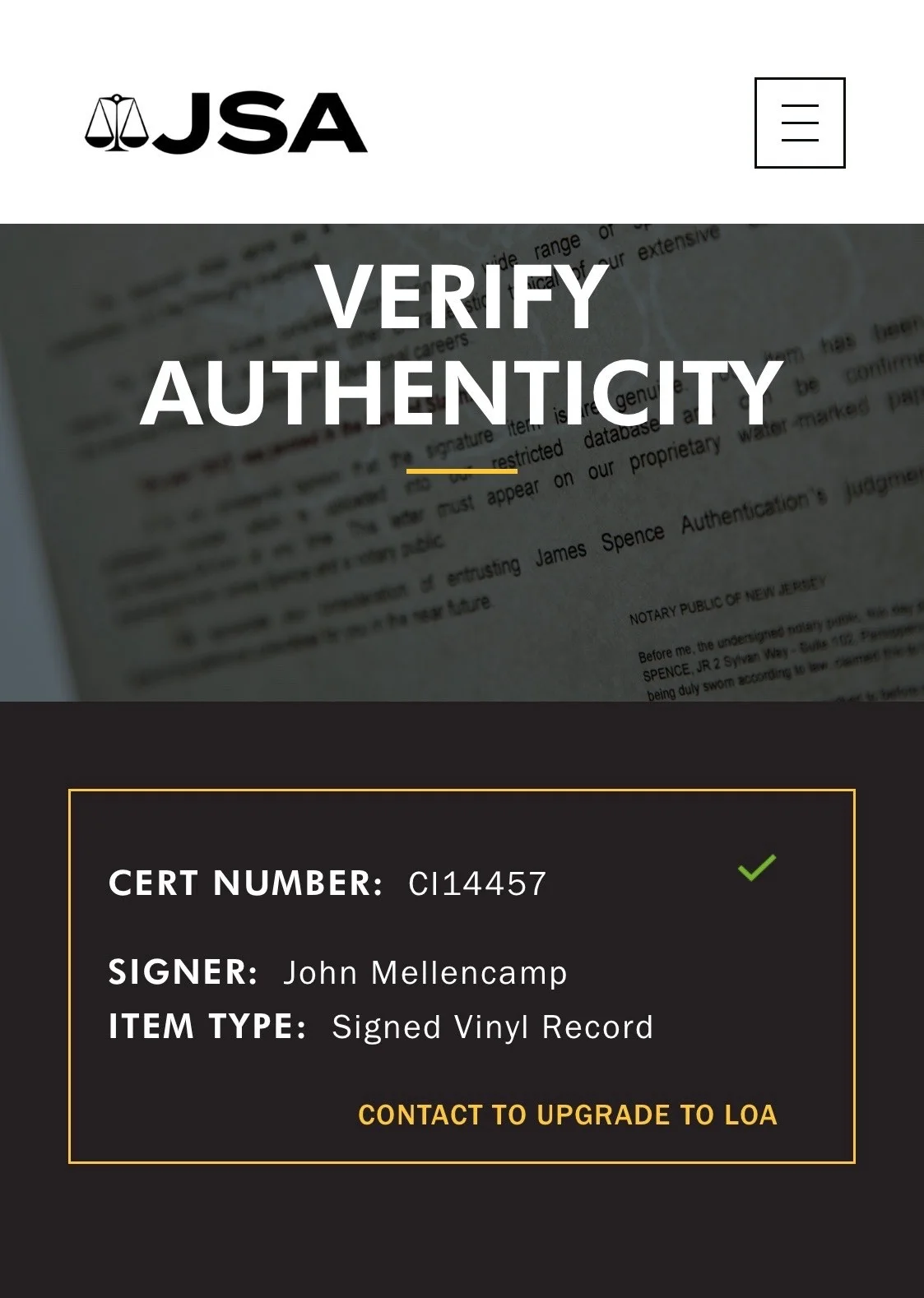 John Cougar Mellencamp Signed Scarecrow Vinyl Record JSA COA CI14457, изображение 4