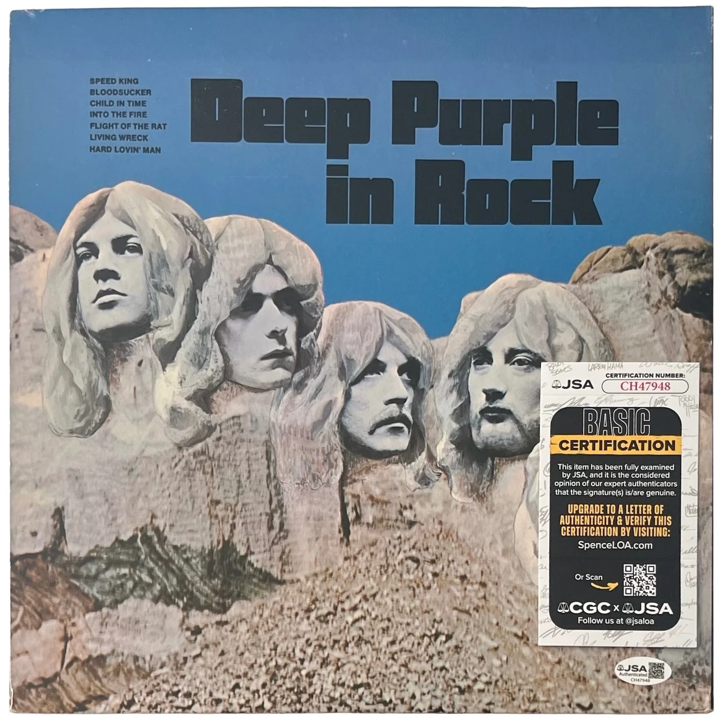 Ritchie Blackmore Signed Deep Purple In Rock Vinyl Record JSA COA CH47948, image 3