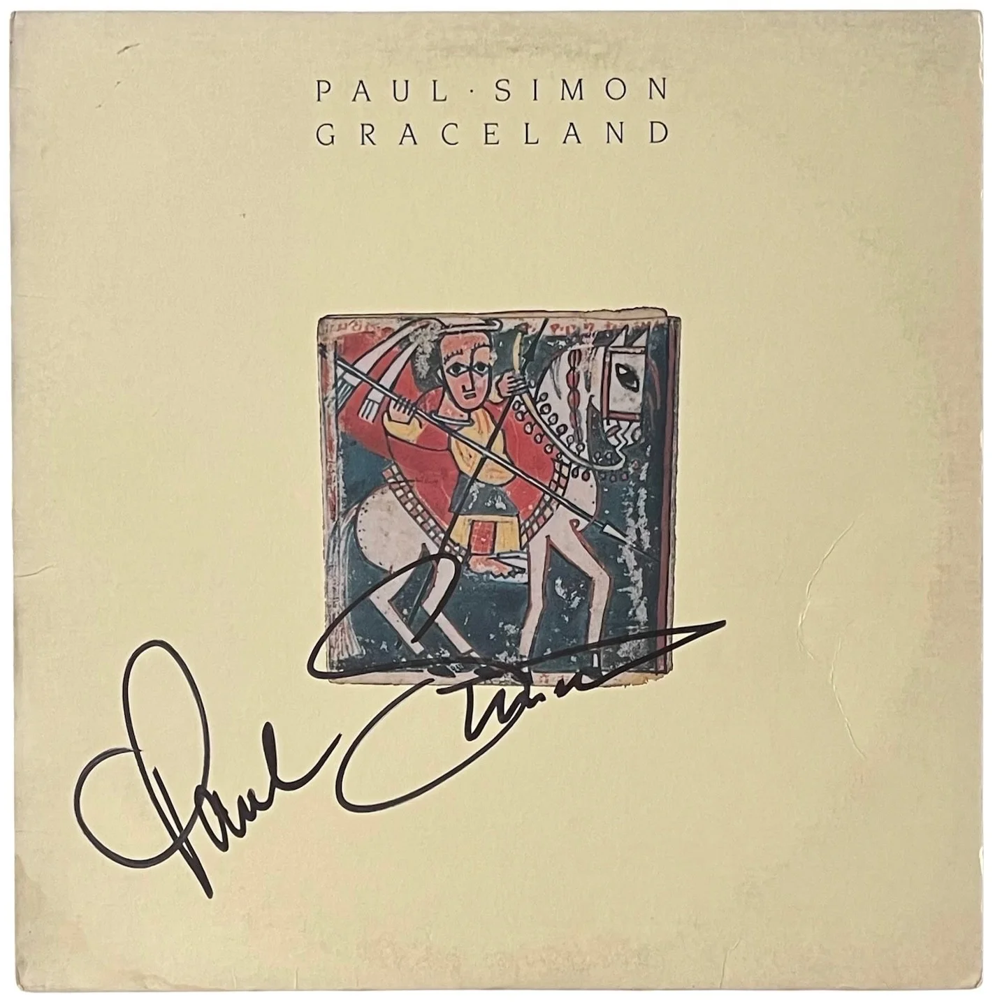 Paul Simon Signed Graceland Vinyl Record JSA COA UU14990, image 2