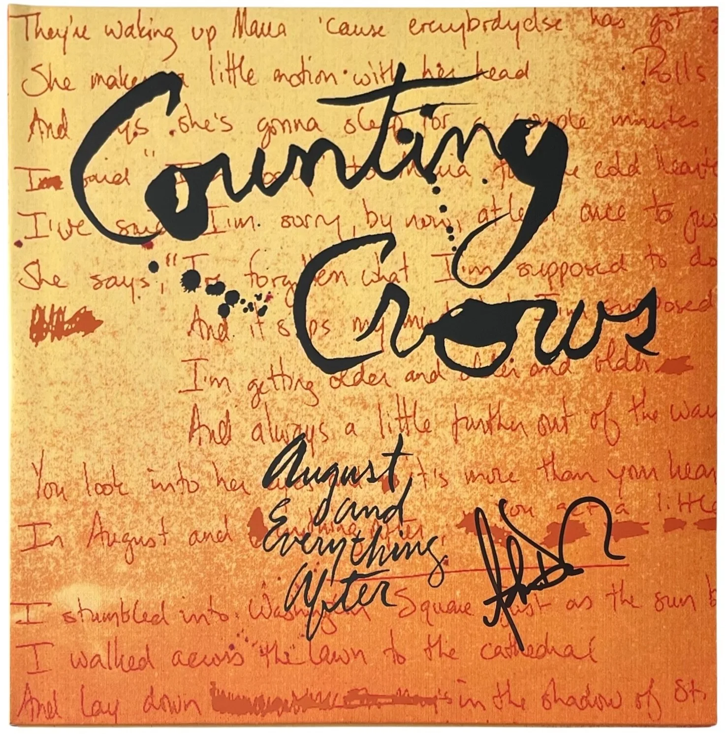 Adam Duritz Signed Counting Crows August And Everything After Vinyl Record JSA, image 2