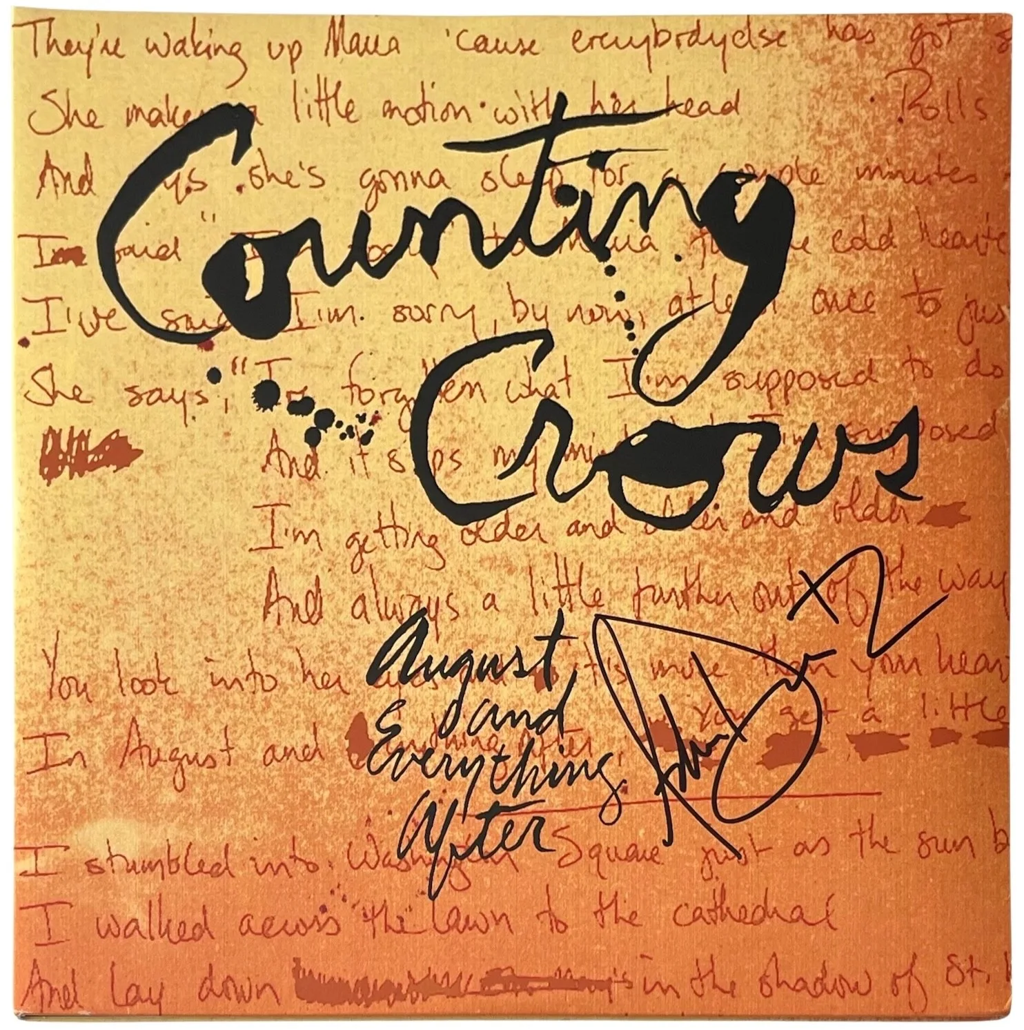 Adam Duritz Signed Counting Crows August And Everything After Vinyl Record JSA, image 2