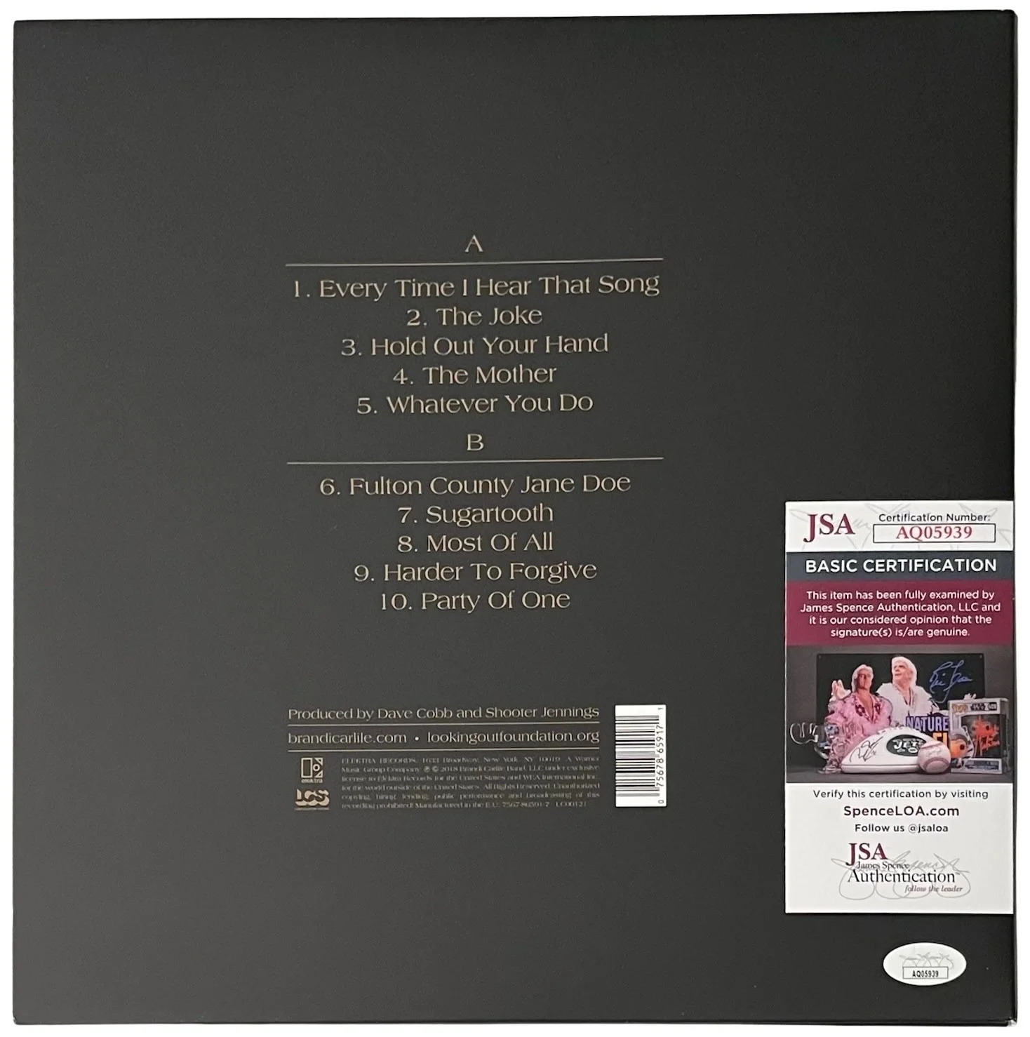 Brandi Carlile Signed By The Way, I Forgive You Vinyl Record JSA COA AQ05939, изображение 3