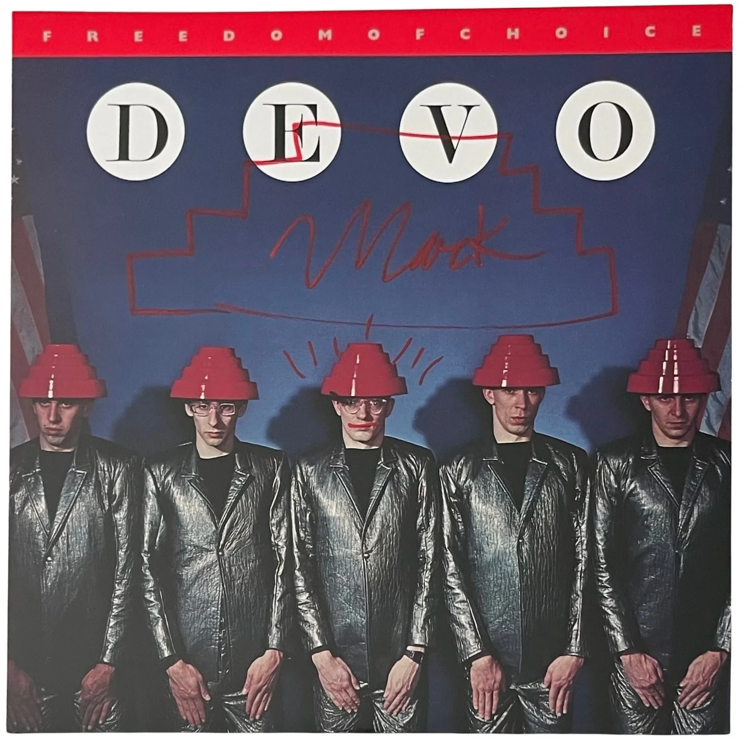 Mark Mothersbaugh Signed DEVO Freedom Of Choice Vinyl Record JSA COA CI14514, изображение 2