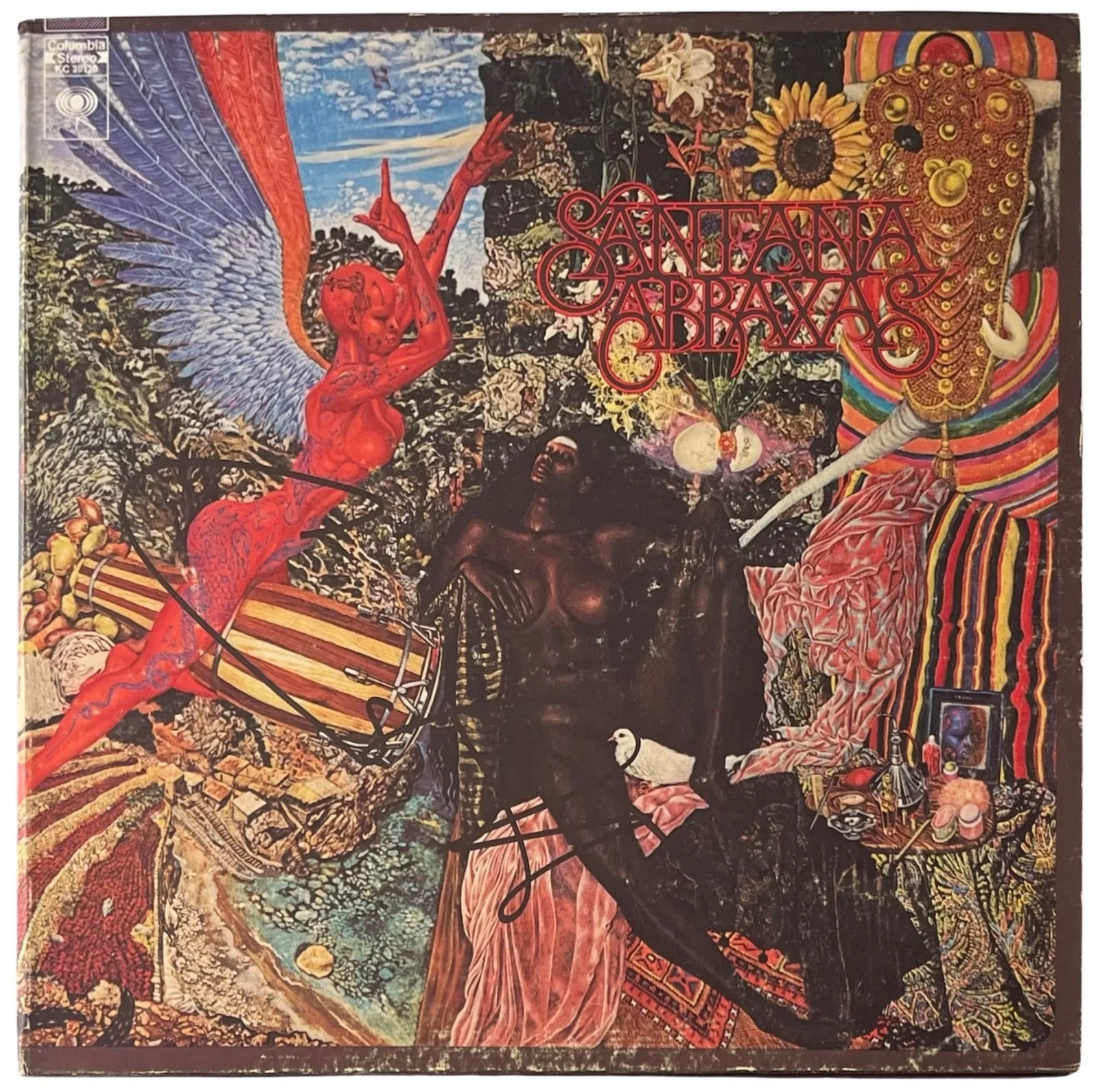 Carlos Santana Signed Abraxas Vinyl Record JSA COA CL51145, image 2