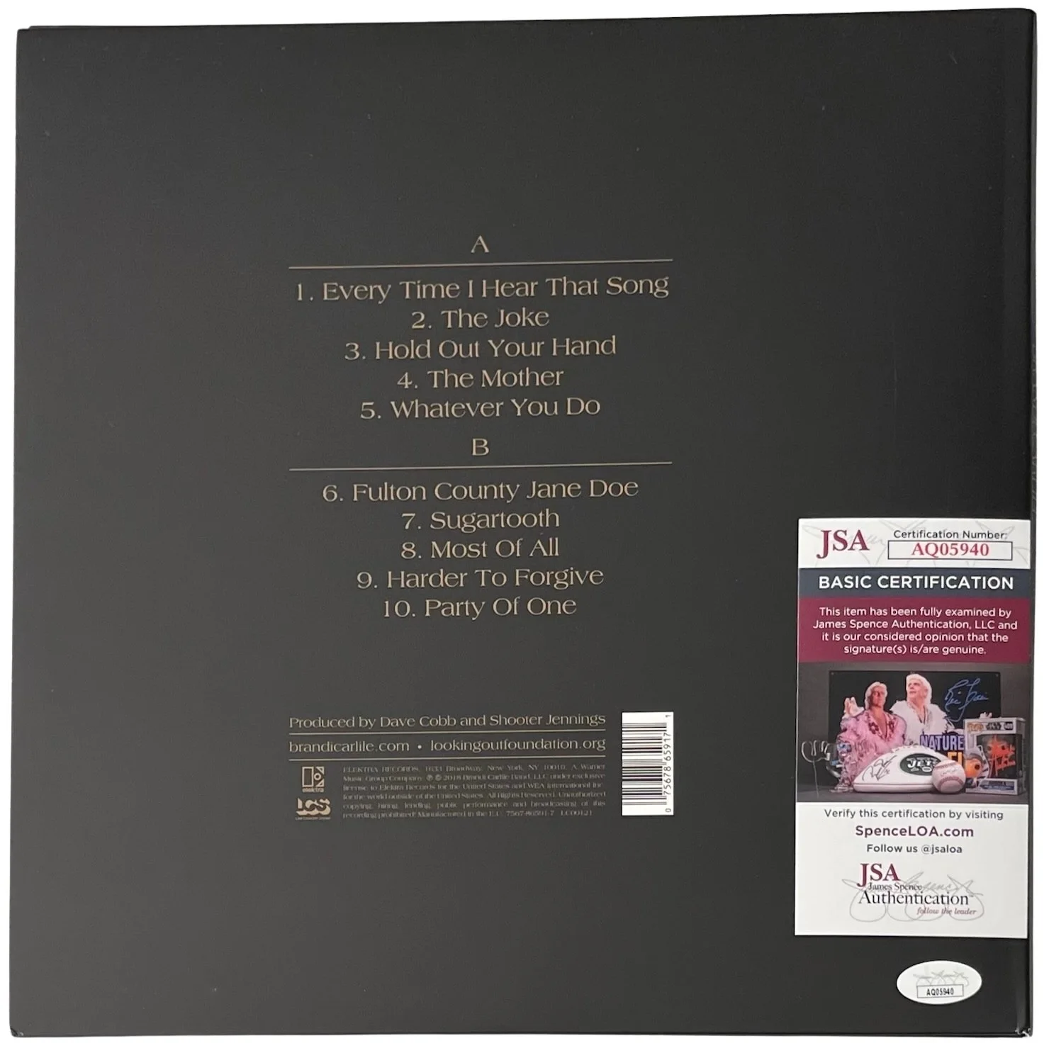 Brandi Carlile Signed By The Way, I Forgive You Vinyl Record JSA COA AQ05940, изображение 3