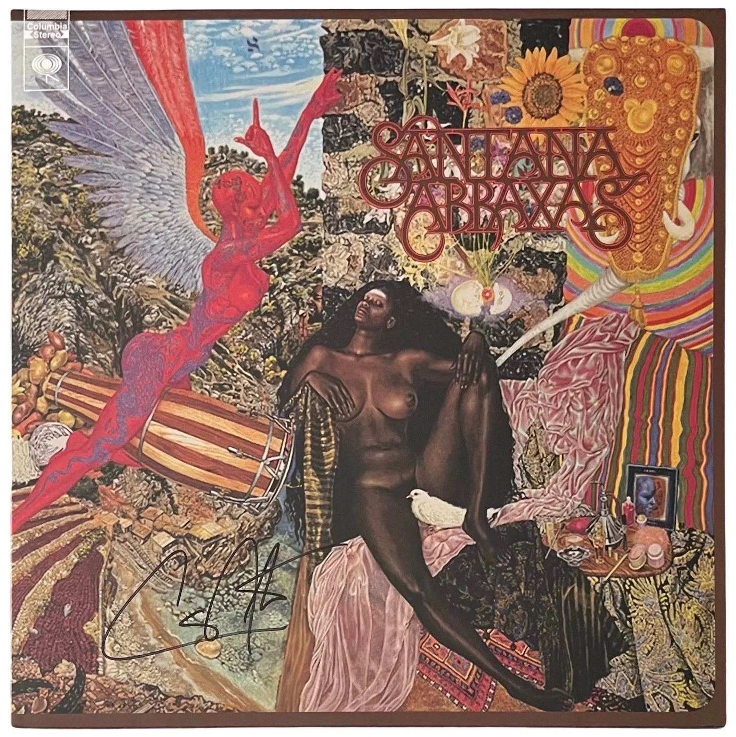 Carlos Santana Signed Santana Abraxas Vinyl Record JSA COA CI14556, изображение 2