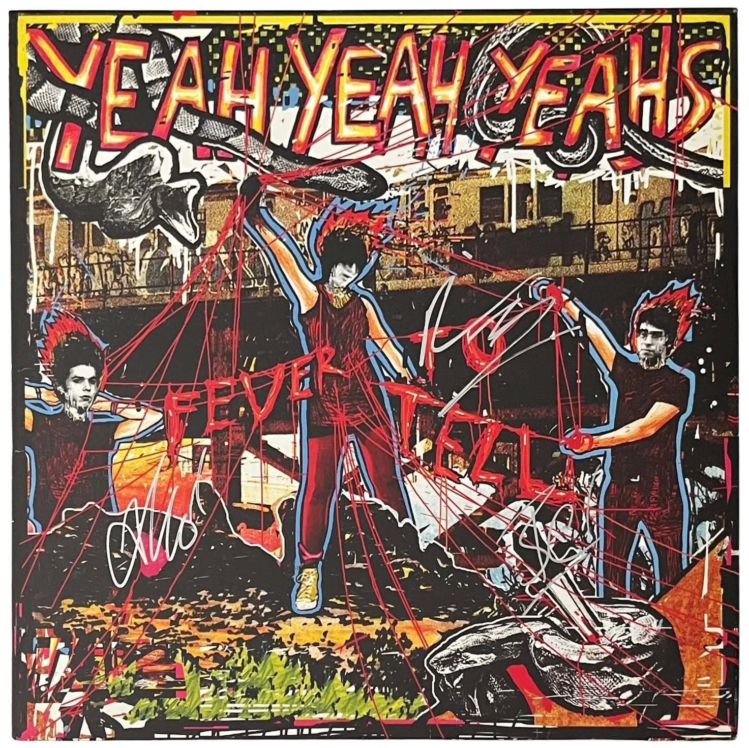 Yeah Yeah Yeahs x3 Karen O Nick Zinner & Brian Chase Signed Fever To Tell JSA, изображение 2
