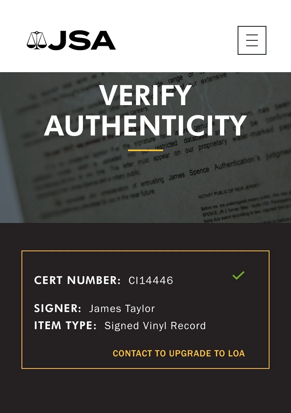 James Taylor Signed Sweet Baby James Vinyl Record JSA COA CI14446, изображение 4