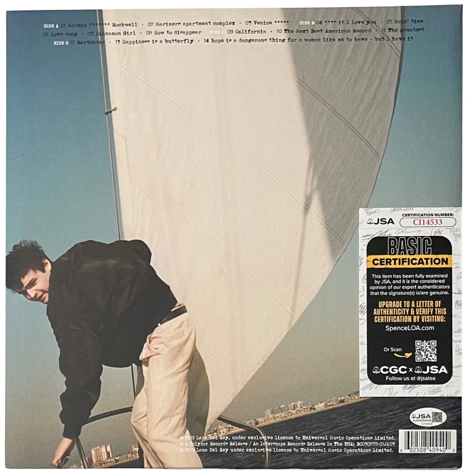Lana Del Rey Signed Norman F*cking Rockwell! NFR! Vinyl Record w/❤️ Drawing JSA, изображение 3