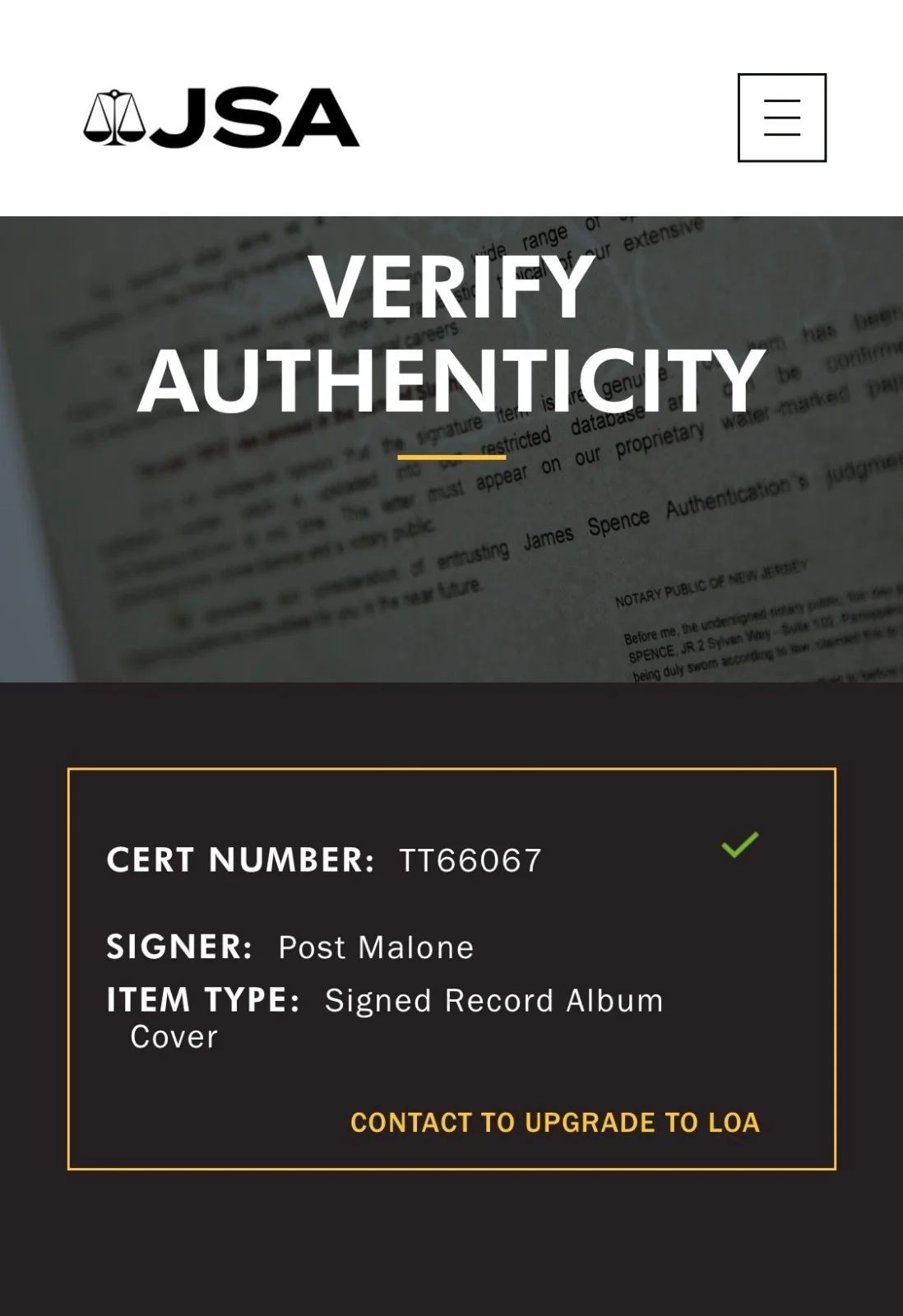 Post Malone Signed Stoney Vinyl Record JSA COA TT66067, image 4
