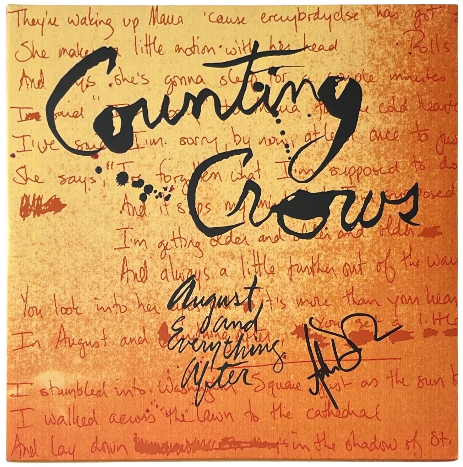 Adam Duritz Signed Counting Crows August And Everything After Vinyl Record JSA, image 2