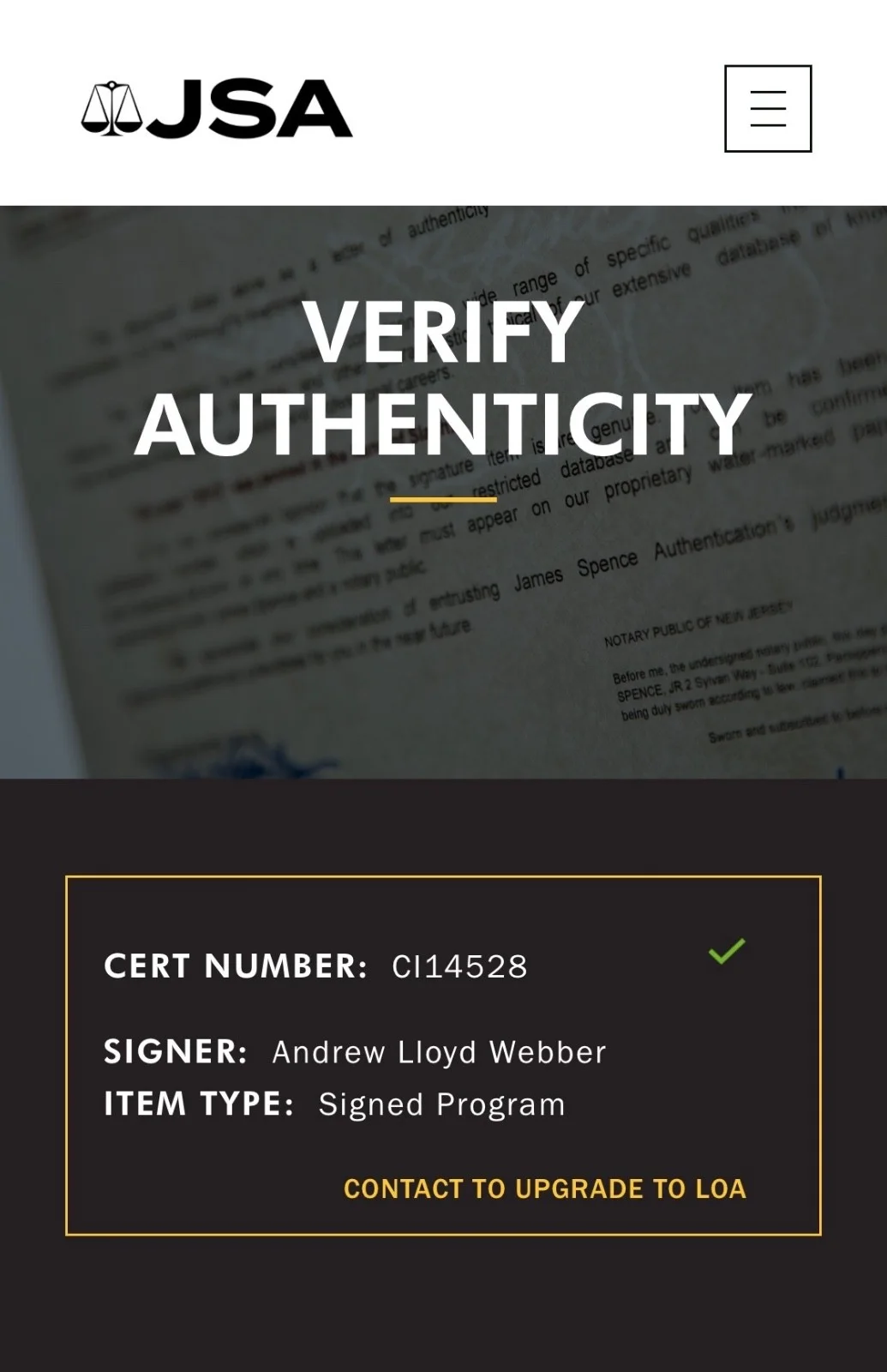 Andrew Lloyd Webber Signed Jesus Christ Superstar Booklet (DXSA-7206) JSA COA, изображение 3
