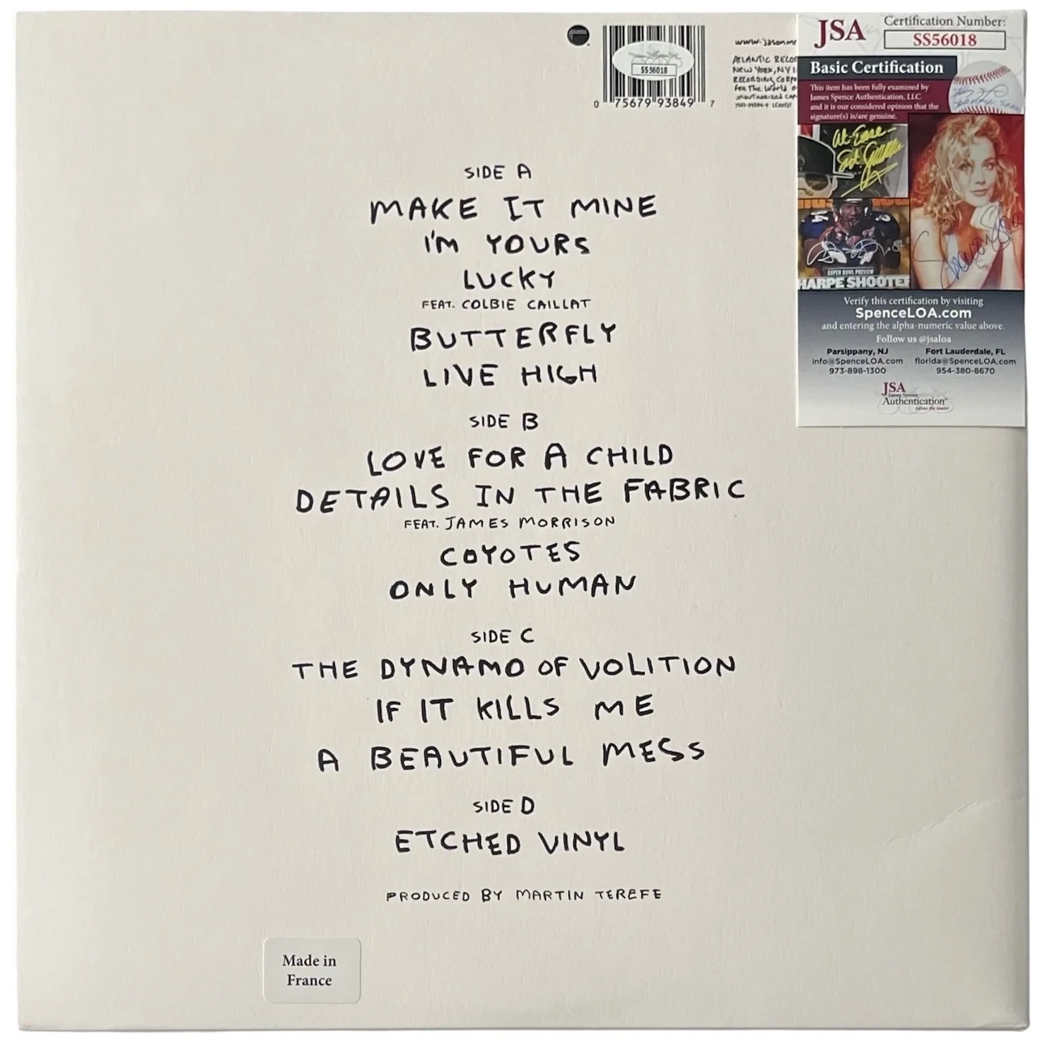 Jason Mraz Signed We Sing We Dance We Steal Things Vinyl Record JSA COA SS56018, изображение 3