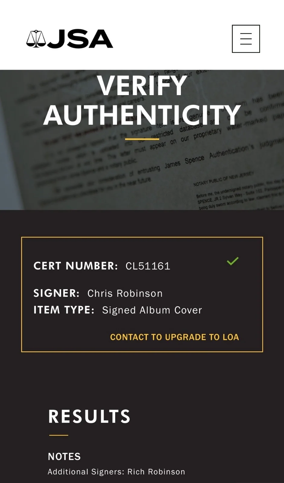 Chris & Rich Robinson Signed The Black Crowes Southern Harmony Vinyl Record JSA, image 4