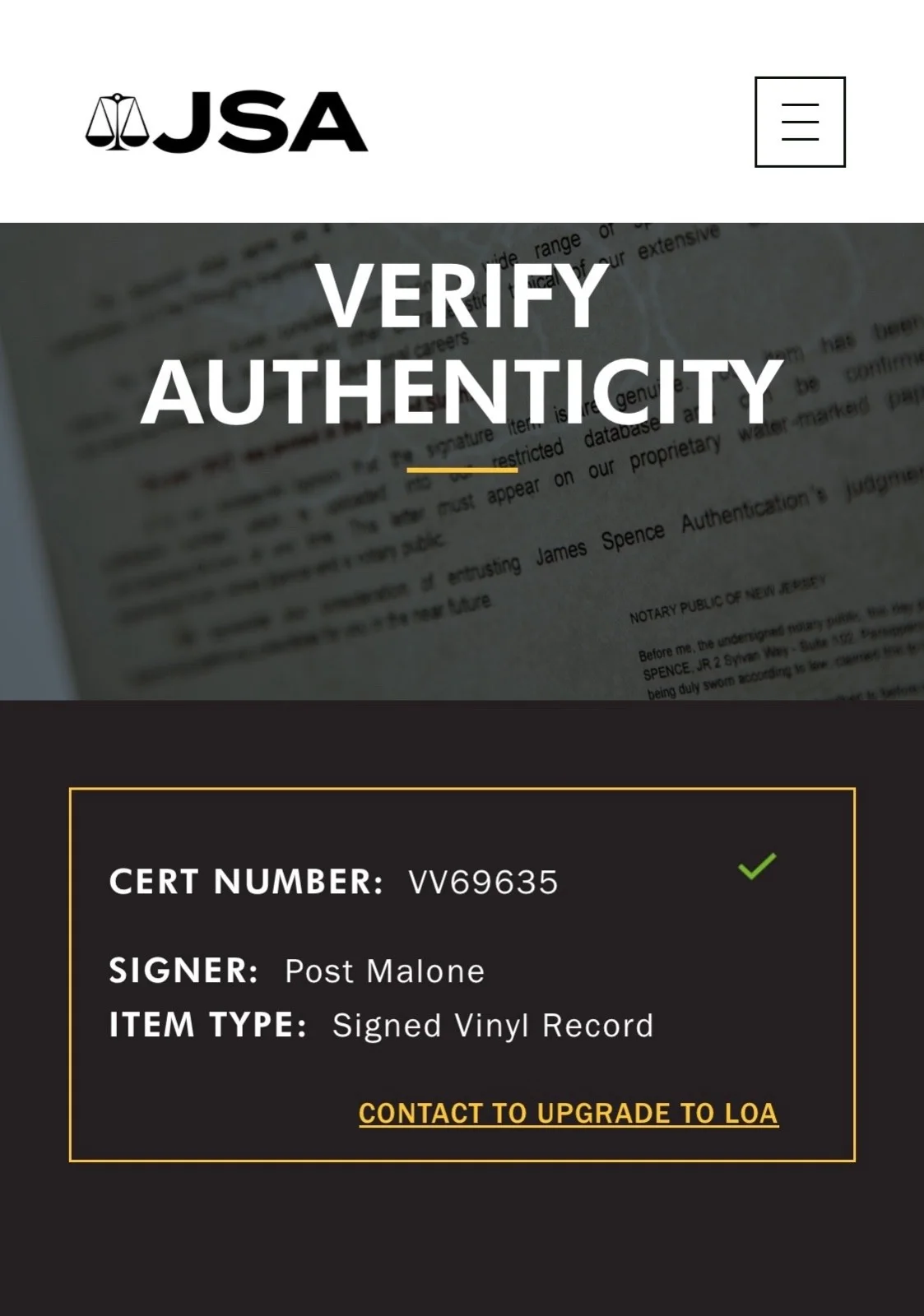 Post Malone Signed Stoney Vinyl Record JSA COA VV69635, image 4