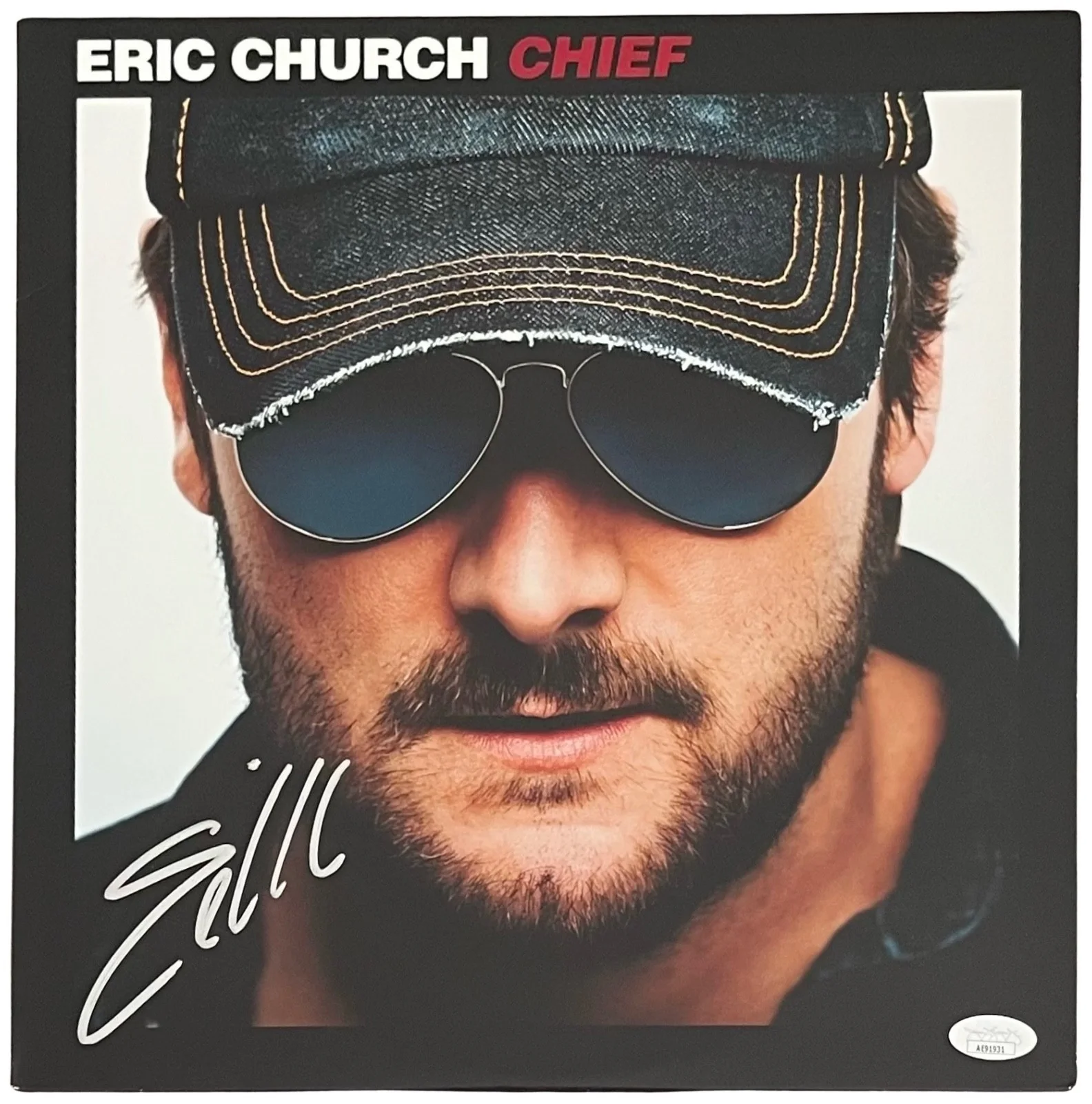 Eric Church Signed Chief Vinyl Record JSA COA AE91931, image 2