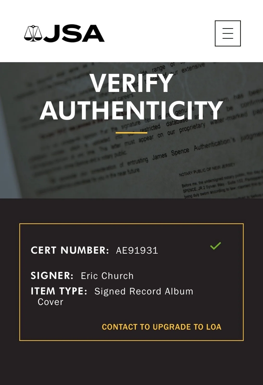 Eric Church Signed Chief Vinyl Record JSA COA AE91931, image 4