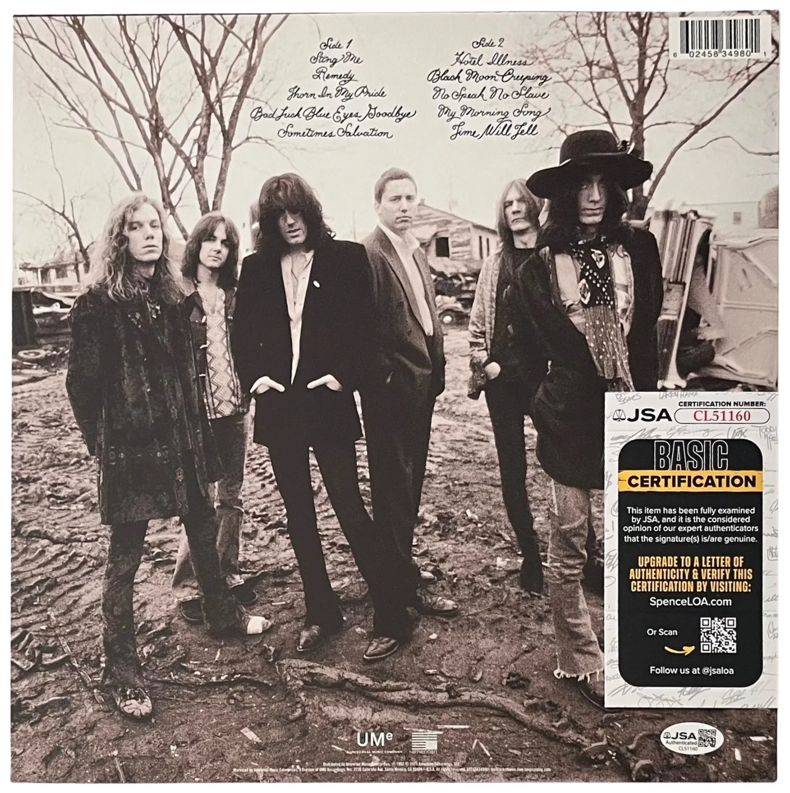 Chris & Rich Robinson Signed The Black Crowes Southern Harmony Vinyl Record JSA, image 3