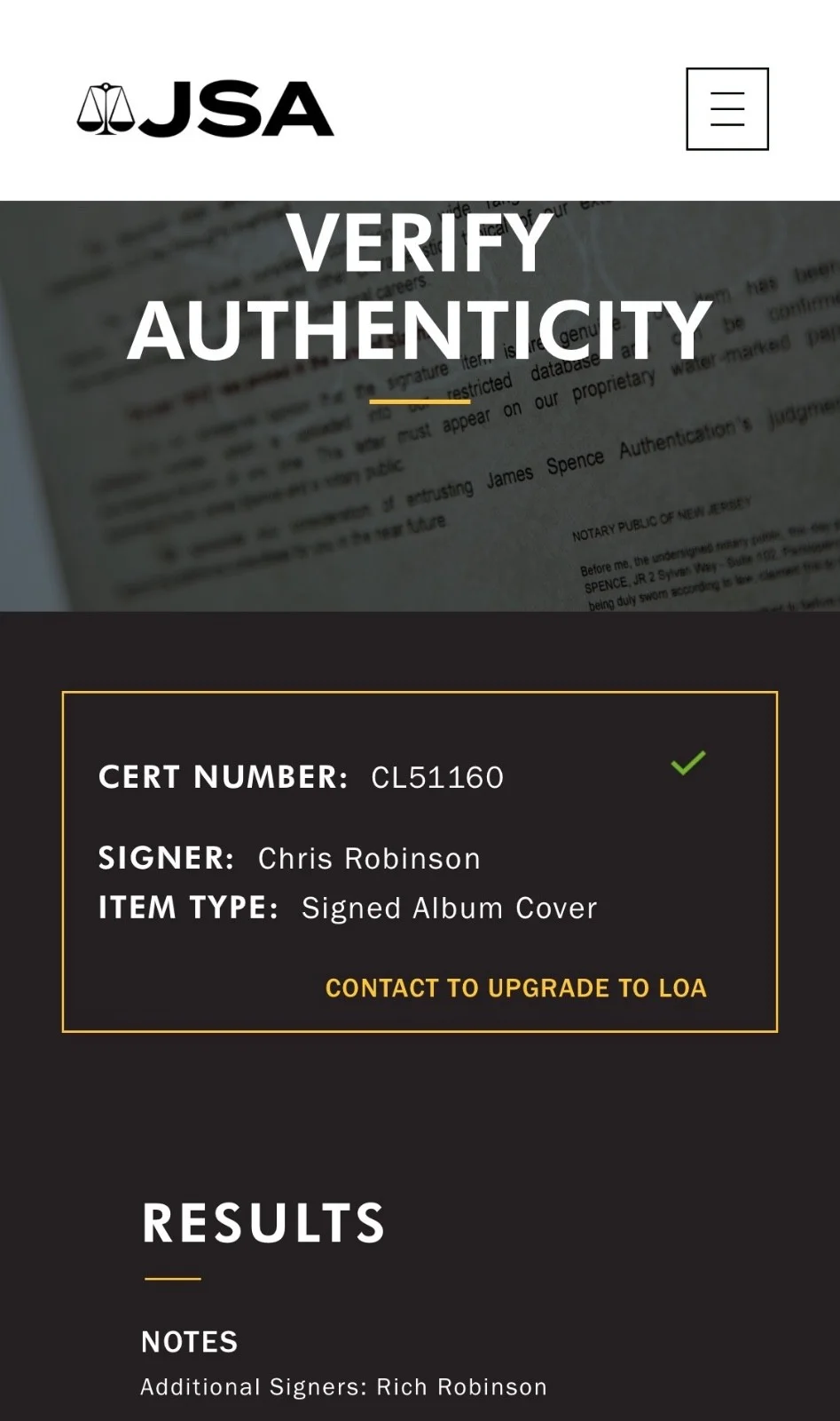 Chris & Rich Robinson Signed The Black Crowes Southern Harmony Vinyl Record JSA, image 4