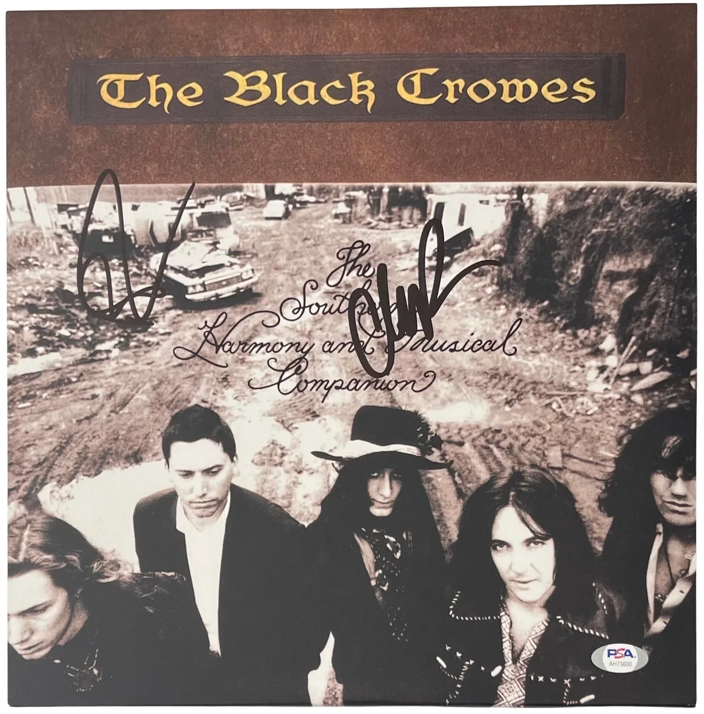 Chris & Rich Robinson Signed The Black Crowes Southern Harmony Vinyl Record PSA, image 2