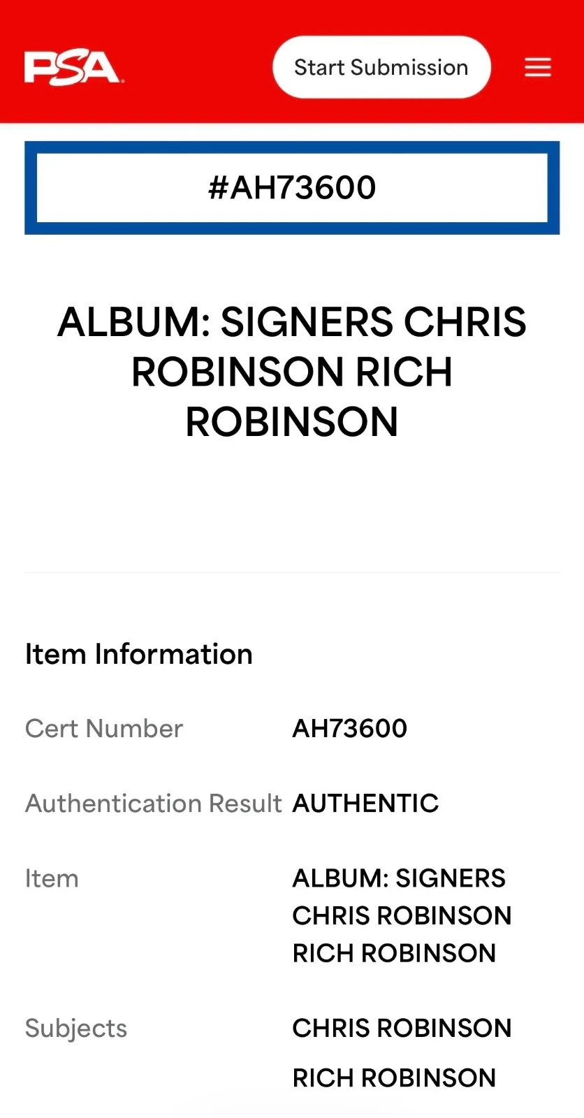 Chris & Rich Robinson Signed The Black Crowes Southern Harmony Vinyl Record PSA, image 4