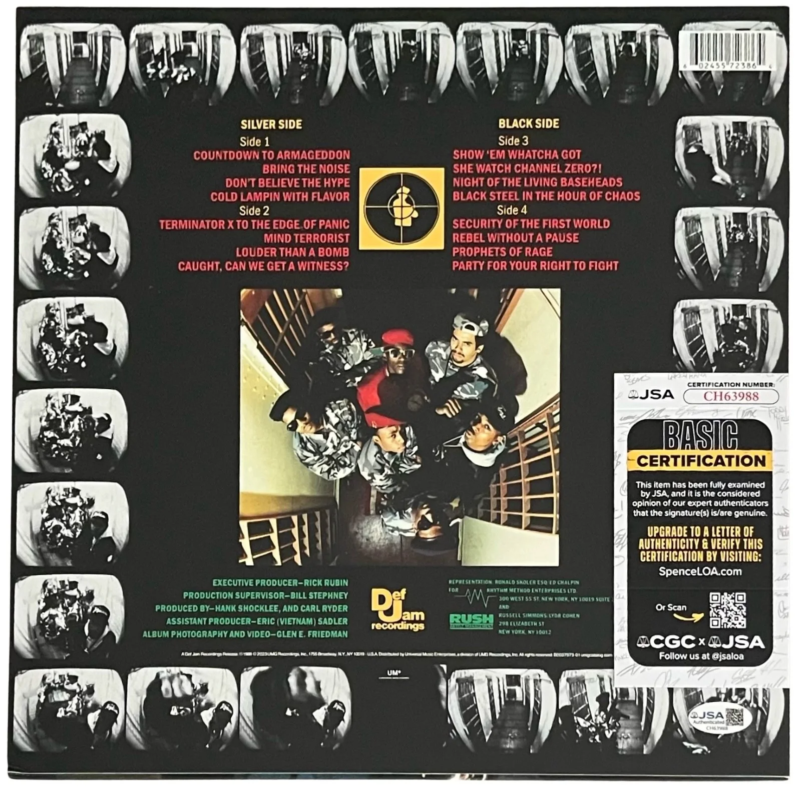 Chuck D & Flavor Flav Signed Public Enemy It Takes A Nation ... Vinyl Record JSA, image 3