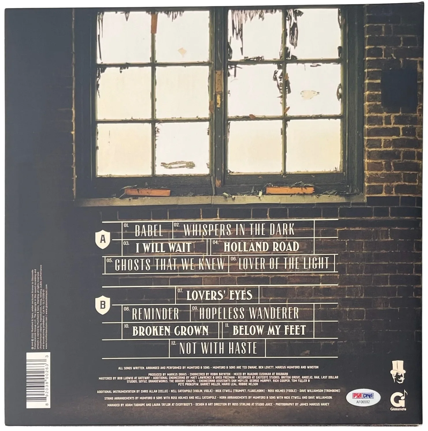 Mumford & Sons x4 Marcus Ted Ben & Winston Signed Babel Vinyl Record PSA LOA, изображение 4