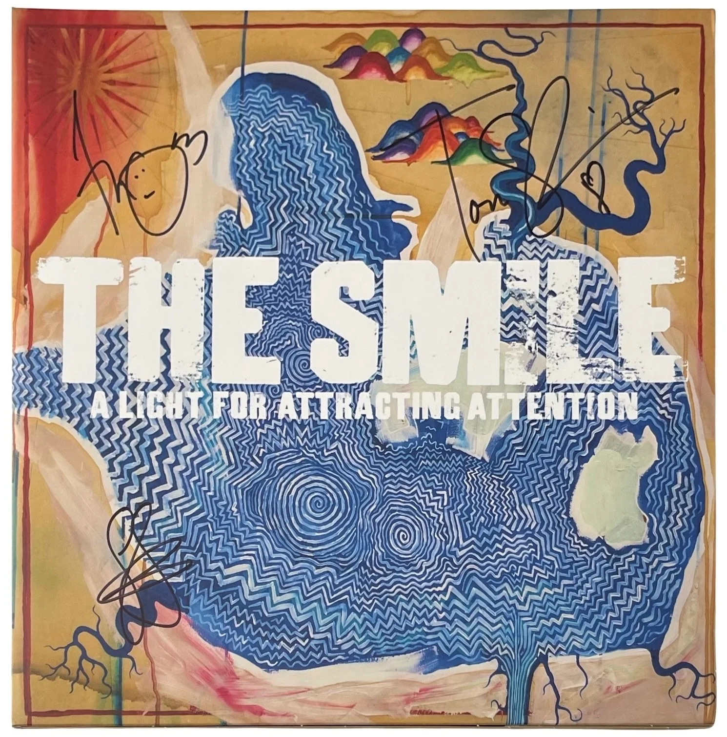Thom Yorke Jonny Greenwood & Tom Skinner Signed The Smile Vinyl Record JSA, изображение 2