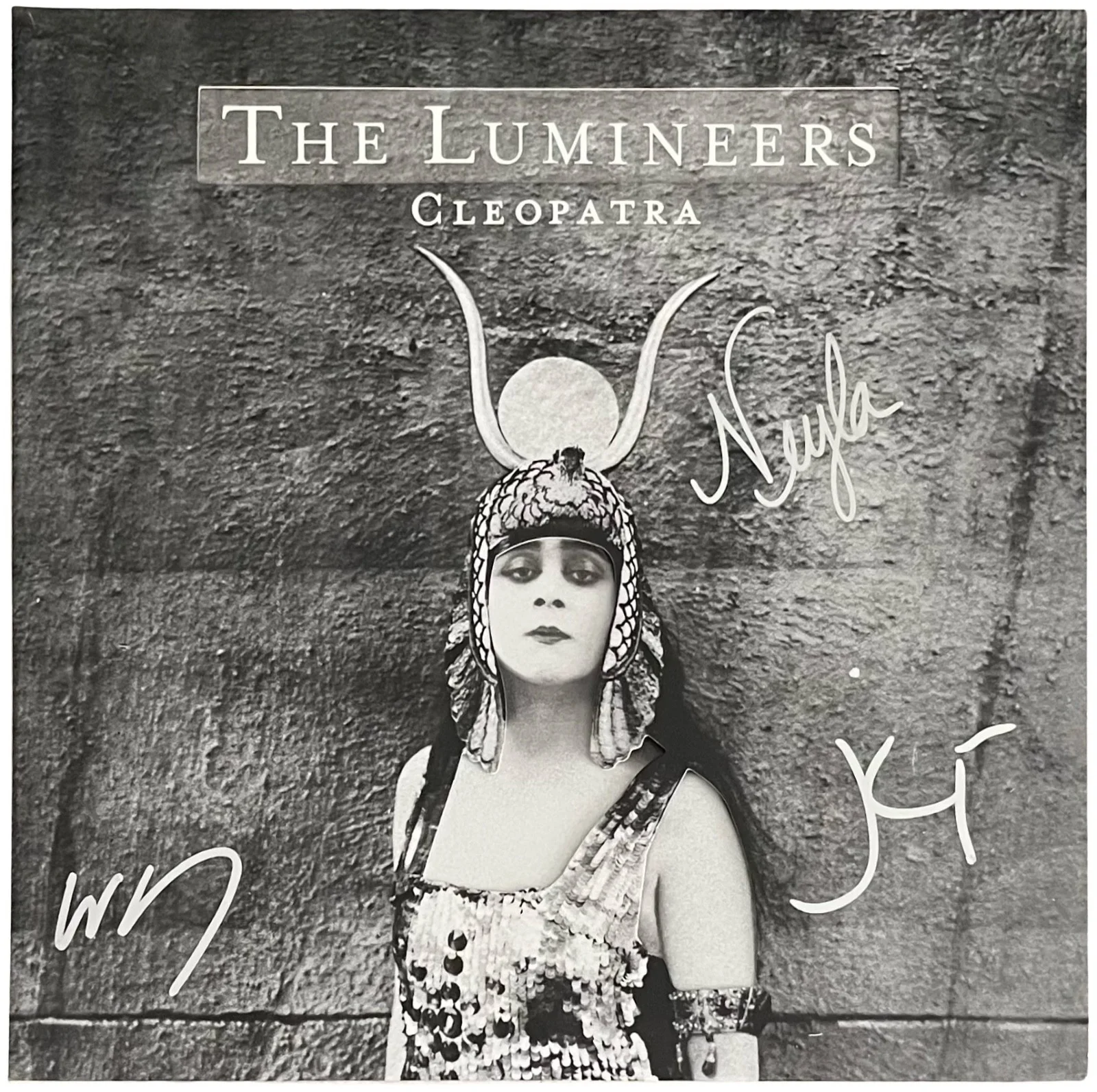 Lumineers x3 Wesley Schultz Jeremiah Fraites & Neyla Signed Cleopatra Record JSA, изображение 2