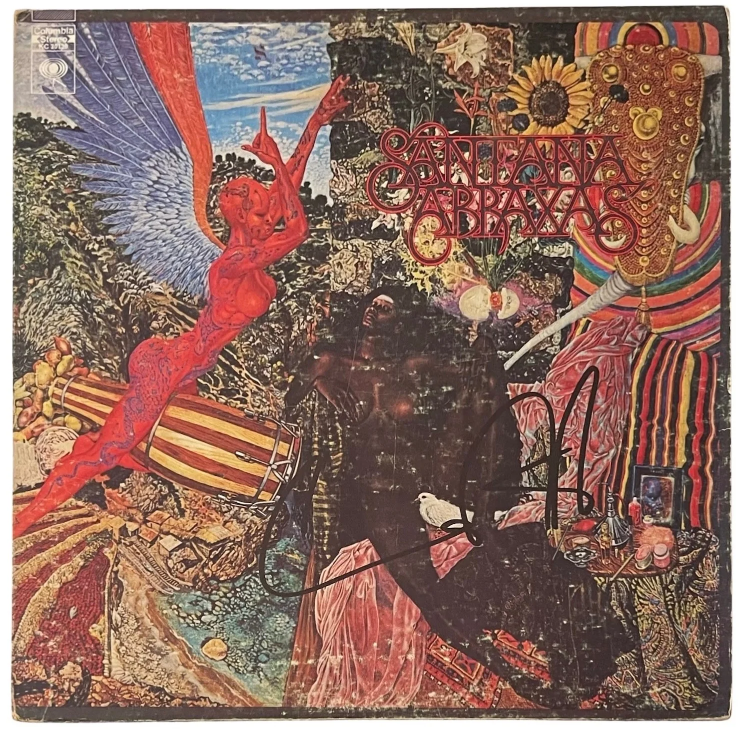 Carlos Santana Signed Abraxas Vinyl Record JSA COA CI14555, изображение 2