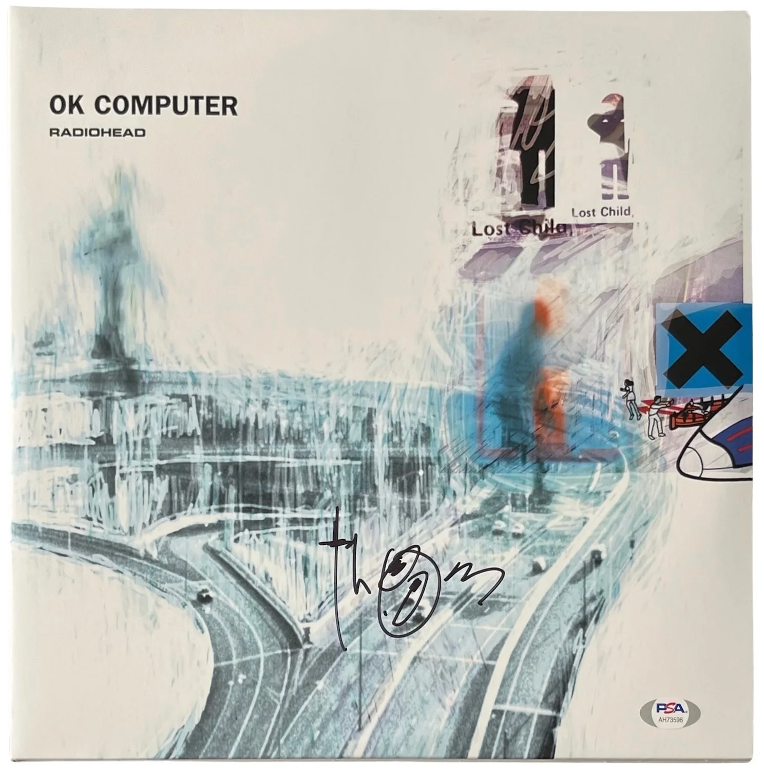 Thom Yorke Signed Radiohead OK Computer Vinyl Record PSA COA AH73596, image 2